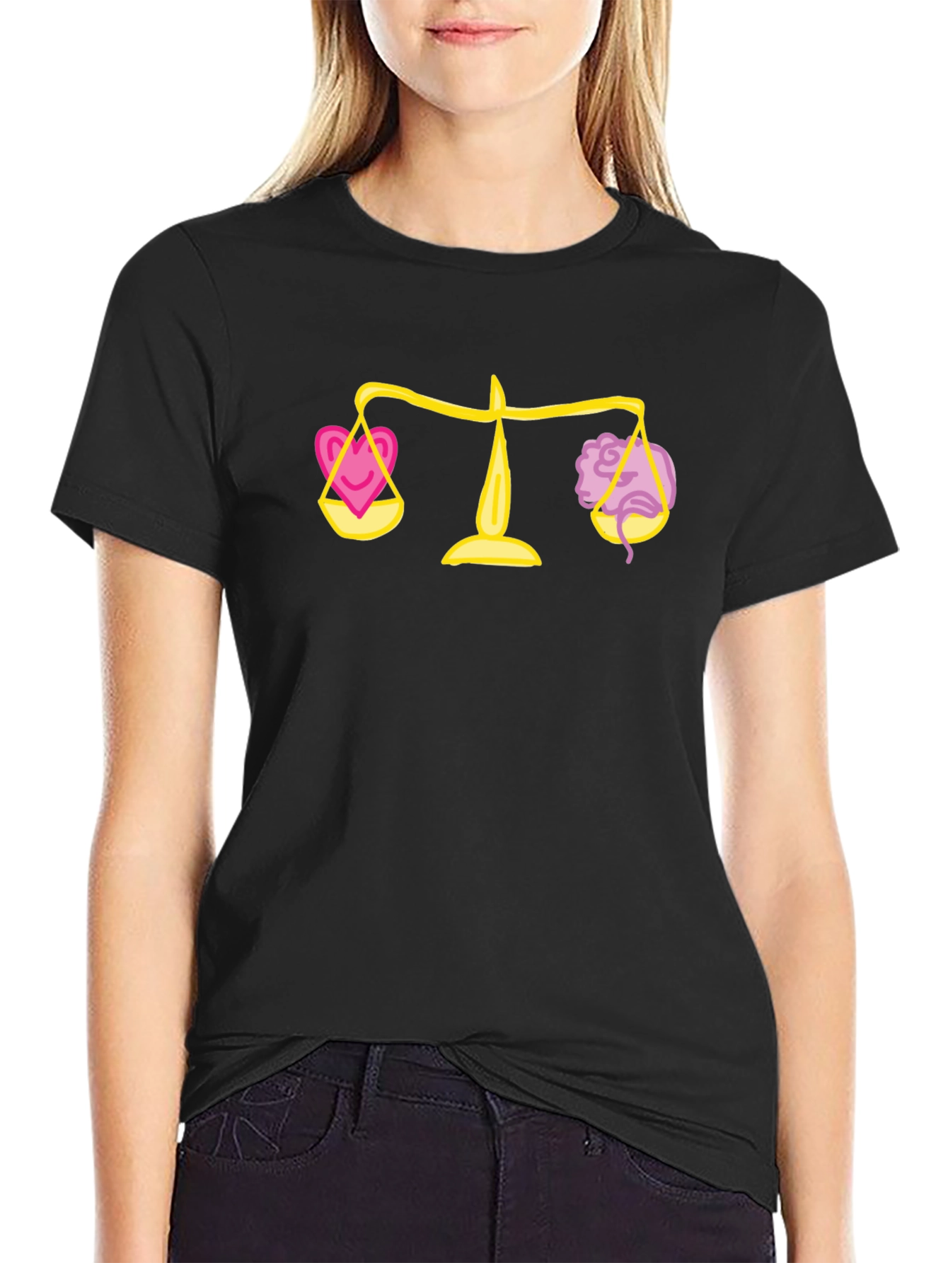 Balance Heart & Mind Black Graphic Tee