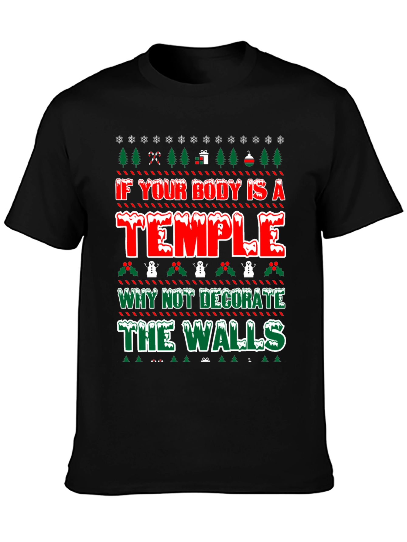 Funny Tattoo Lover Ugly Christmas T-Shirt