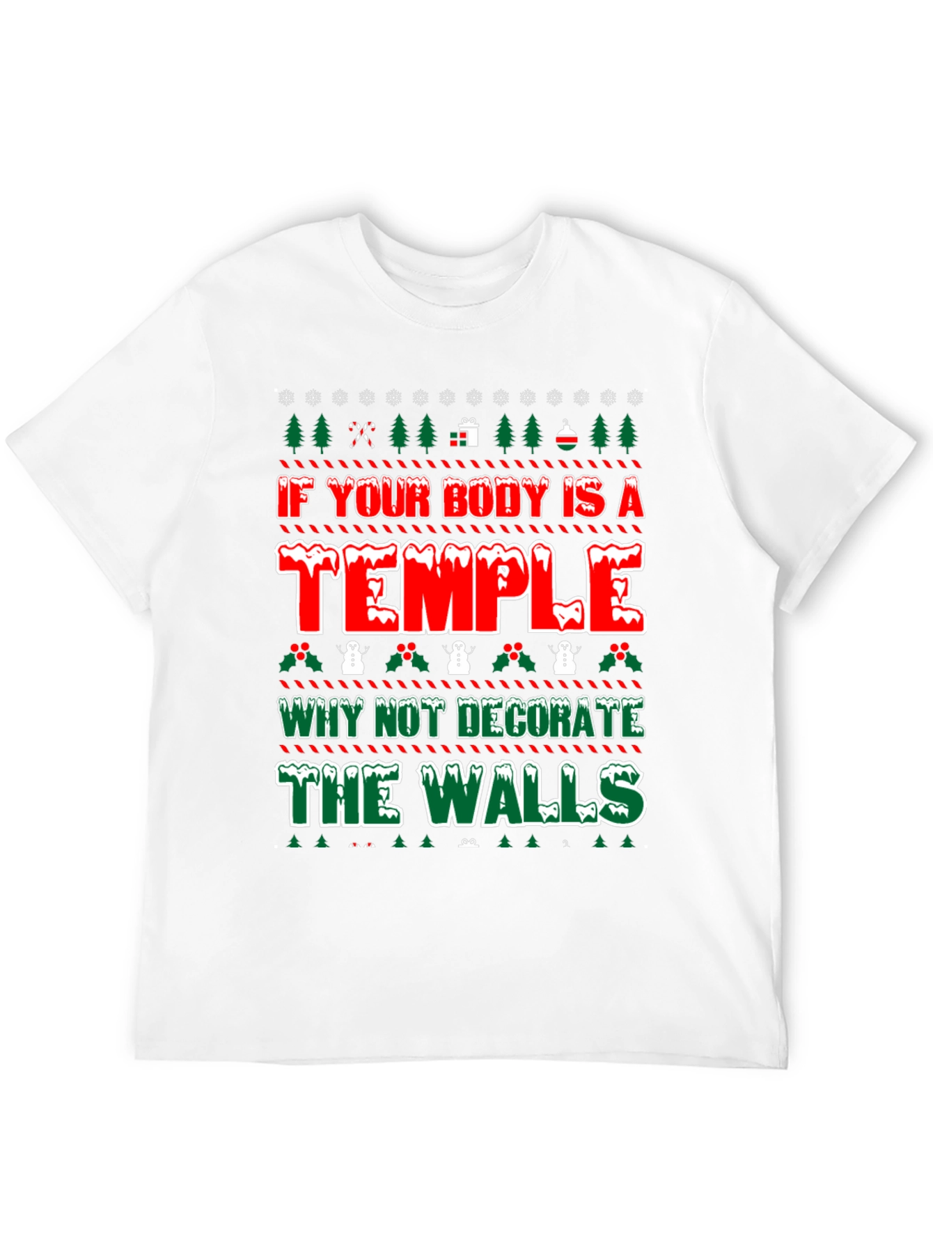Funny Tattoo Lover Ugly Christmas T-Shirt