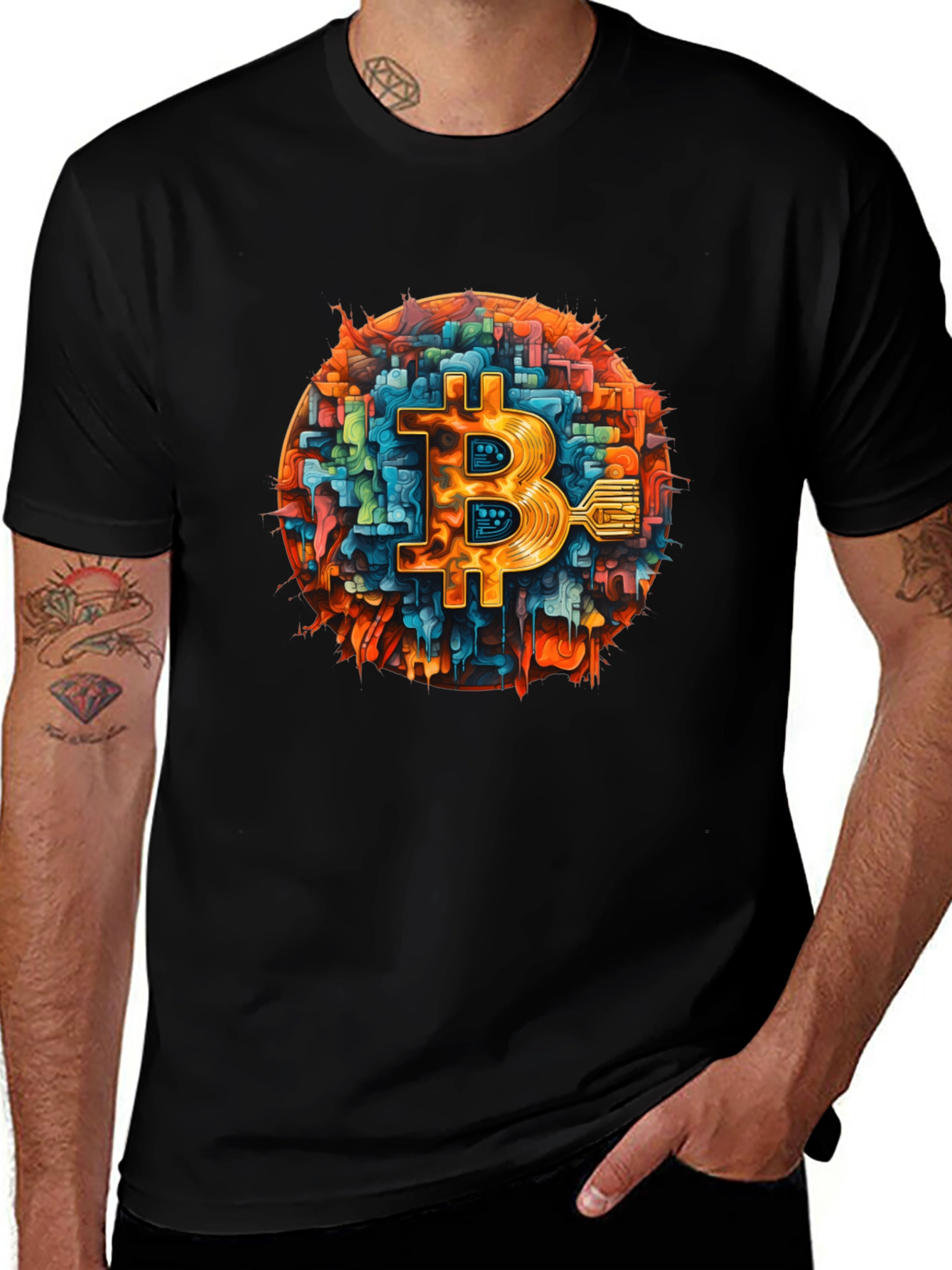 Bitcoin Tech T-Shirt - Black Crypto Tee