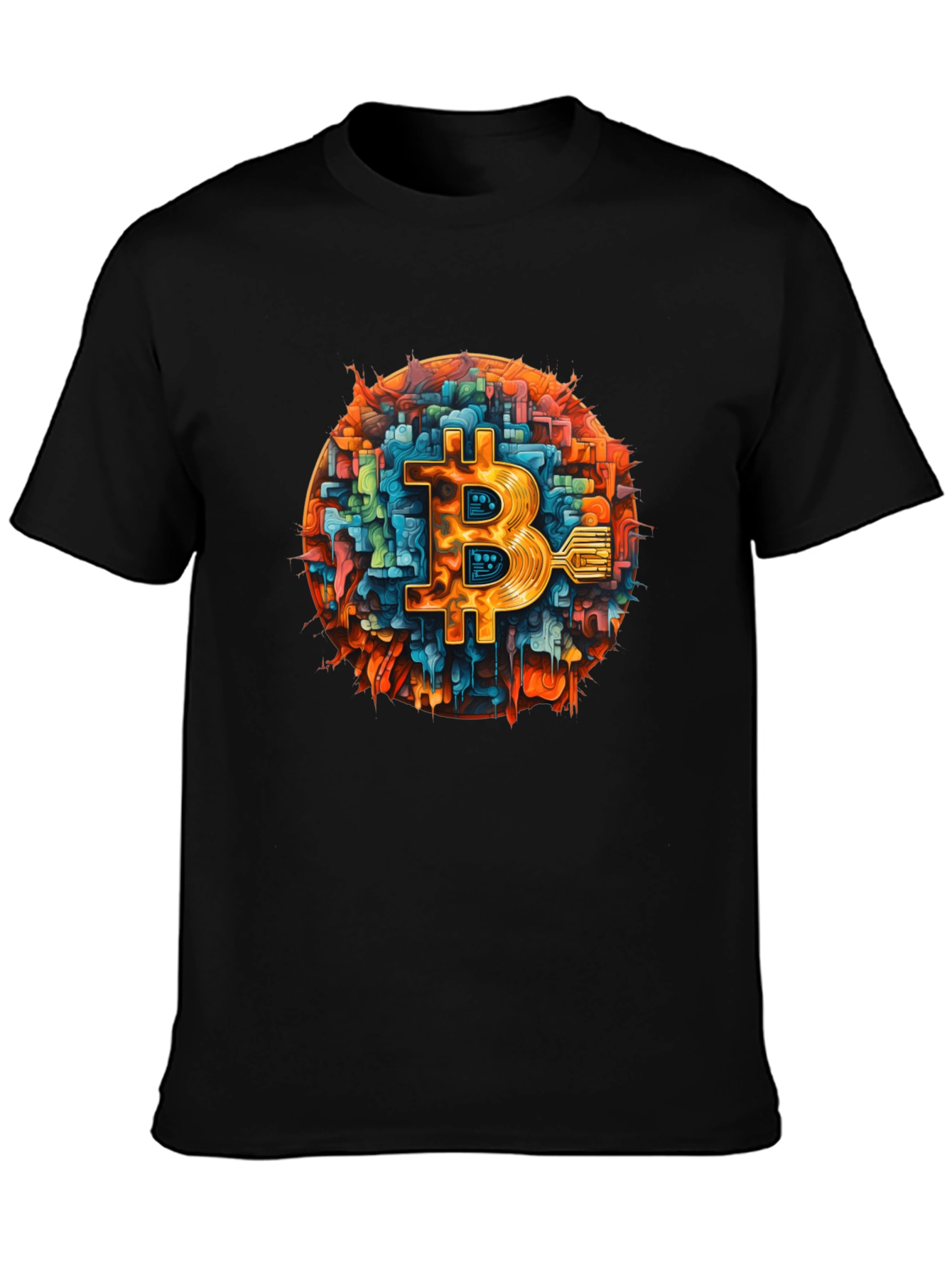 Bitcoin Tech T-Shirt - Black Crypto Tee