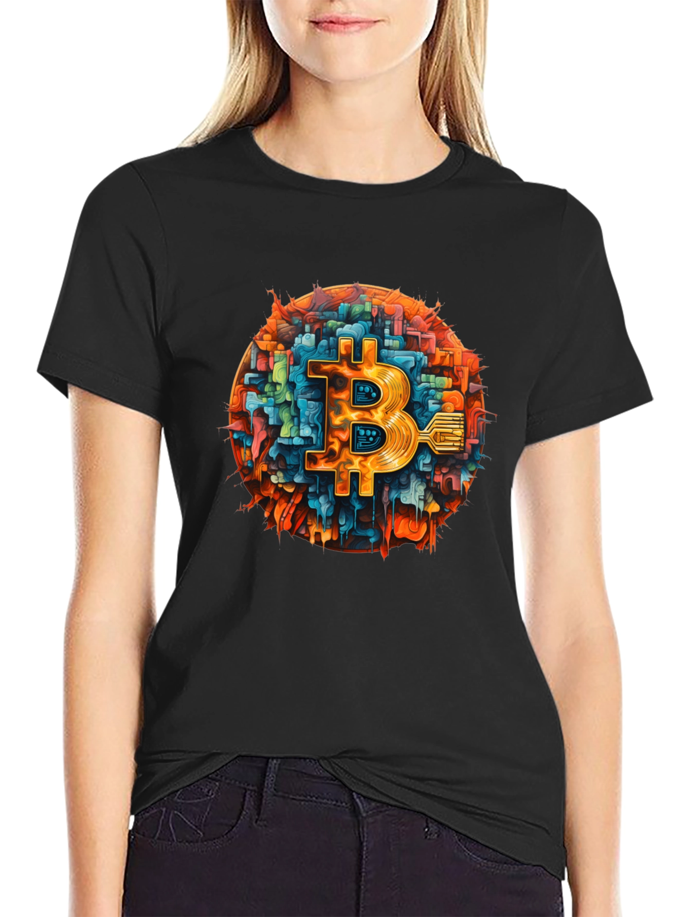 Bitcoin Tech T-Shirt - Black Crypto Tee