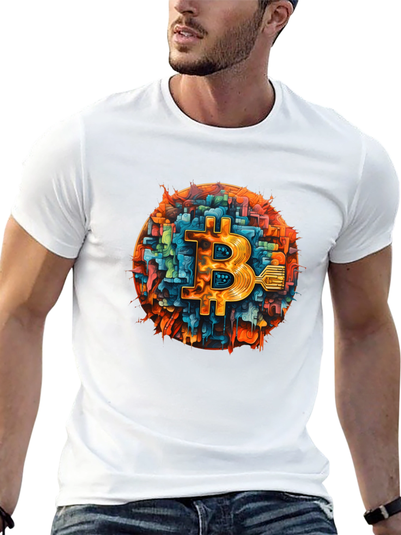 Bitcoin Tech T-Shirt - Black Crypto Tee