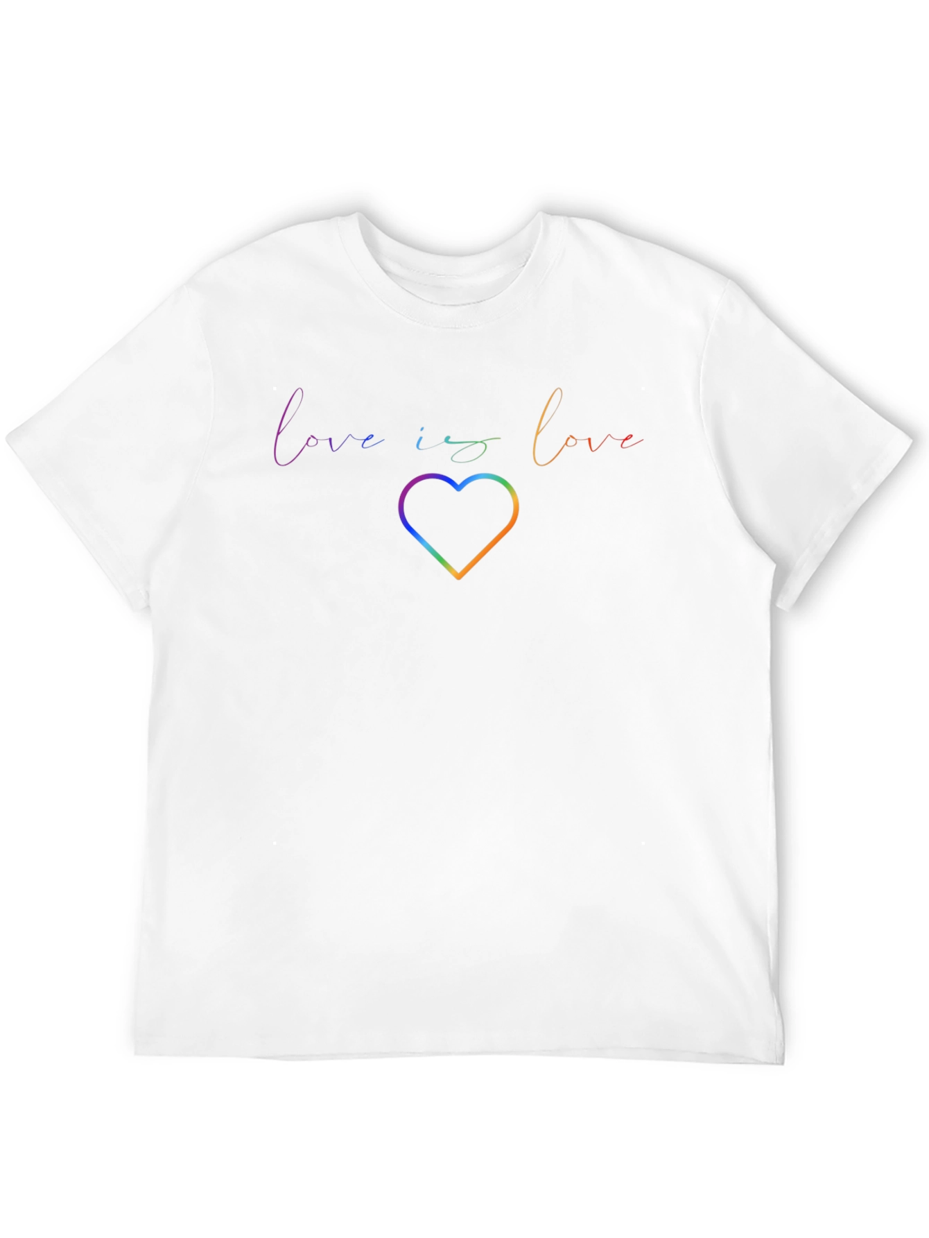 Love is Love LGBT Pride Rainbow Heart Graphic T-Shirt