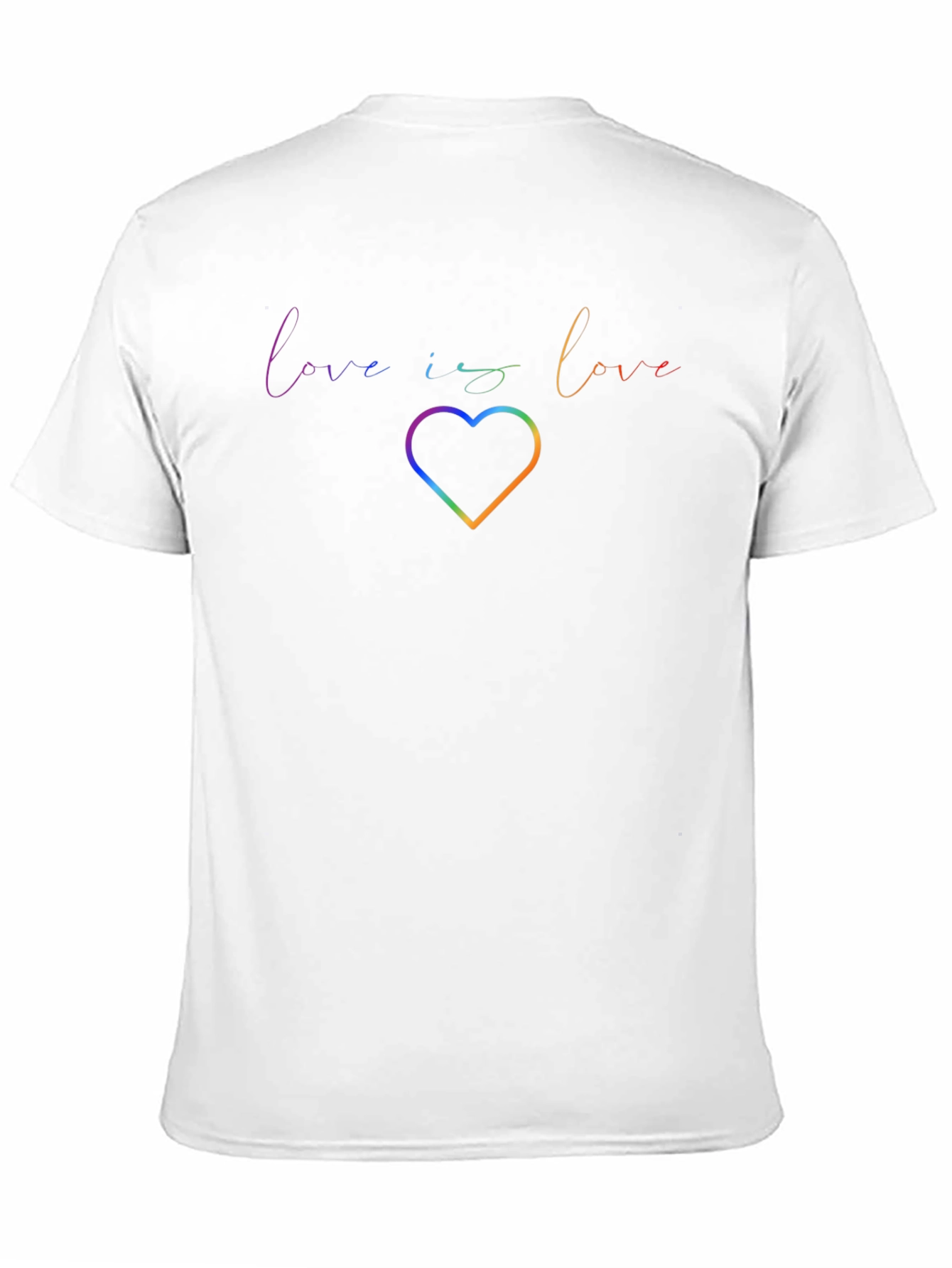 Love is Love LGBT Pride Rainbow Heart Graphic T-Shirt