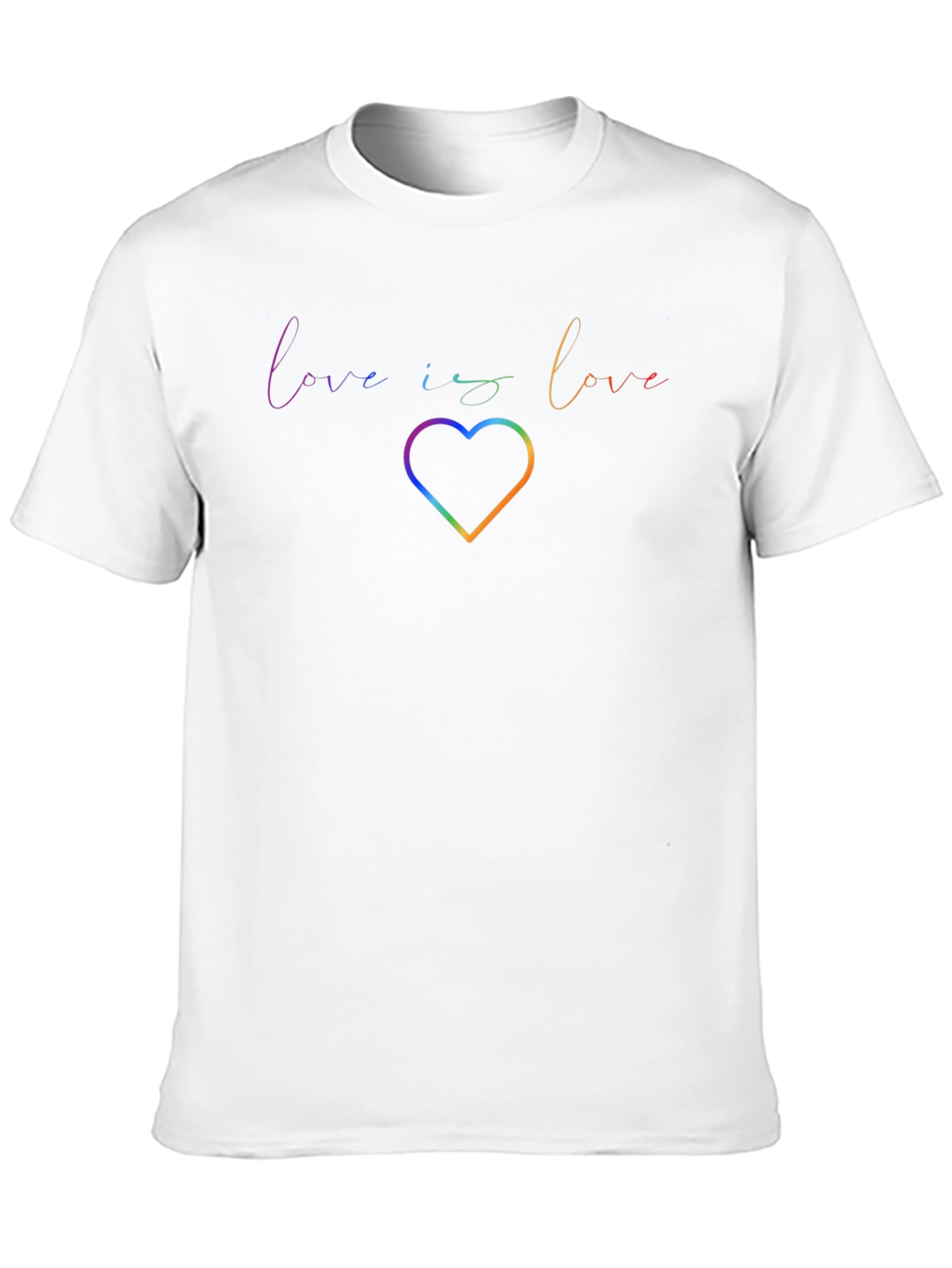 Love is Love LGBT Pride Rainbow Heart Graphic T-Shirt