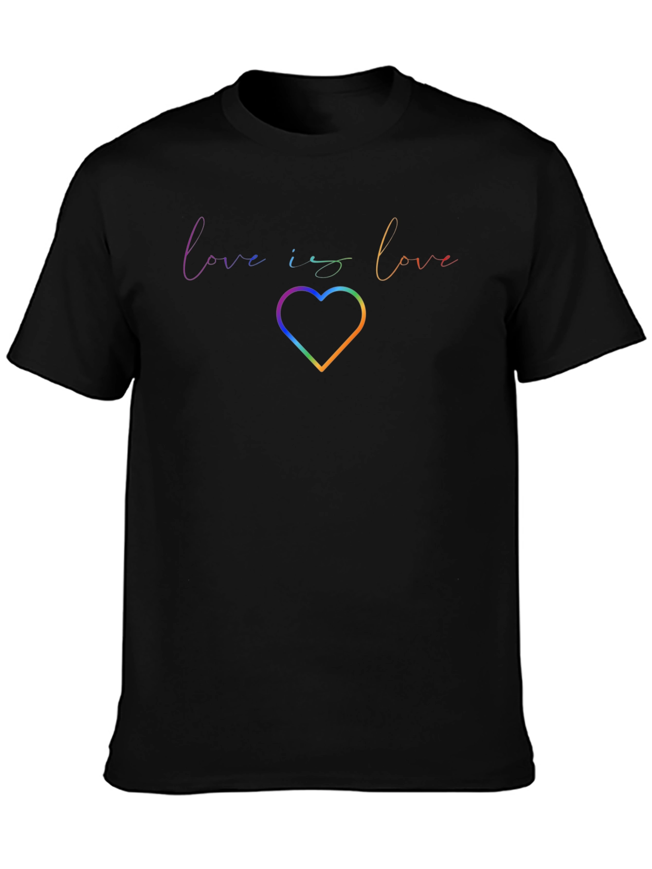 Love is Love LGBT Pride Rainbow Heart Graphic T-Shirt