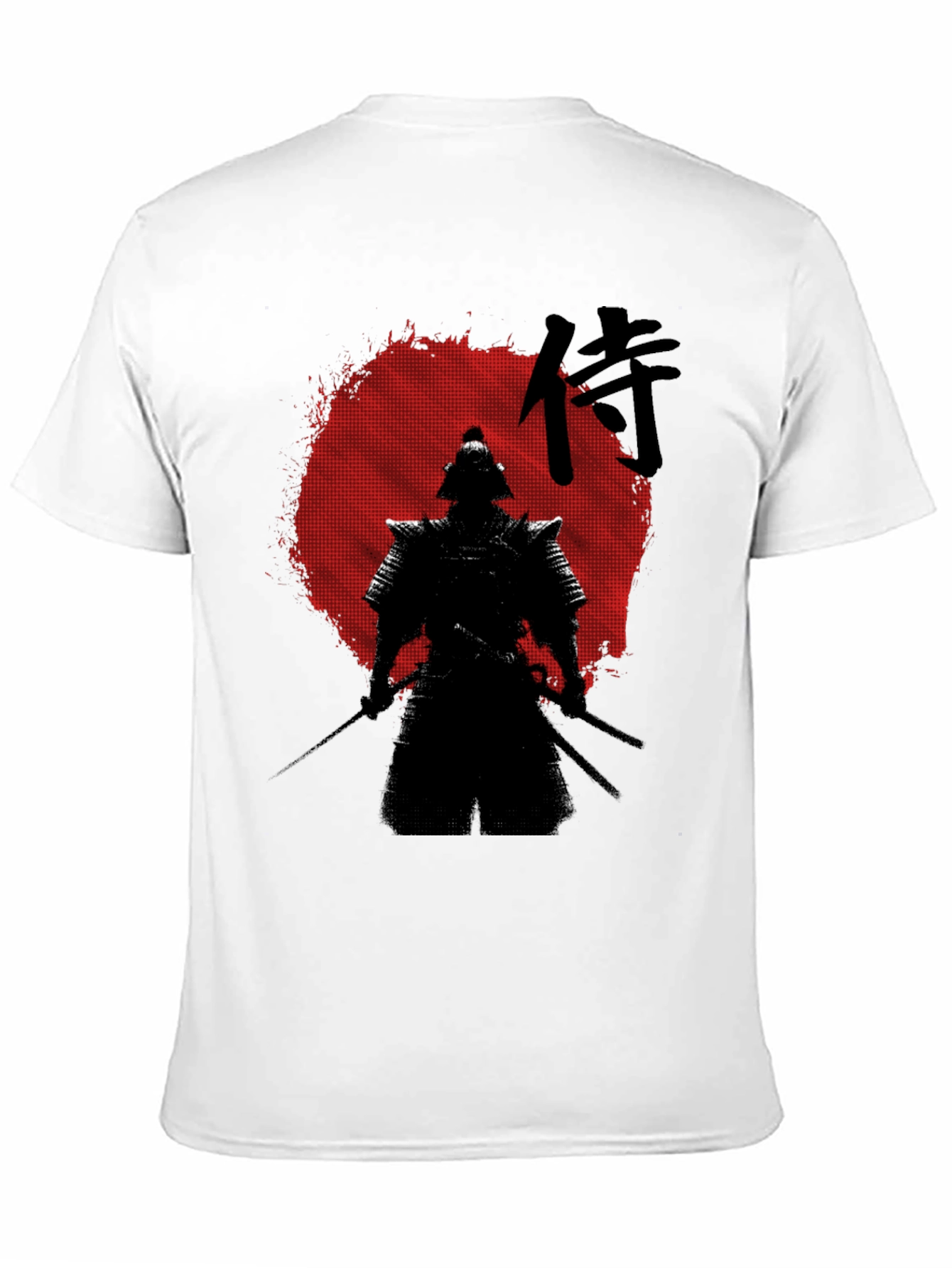 Samurai Graphic Print T-Shirt - Black