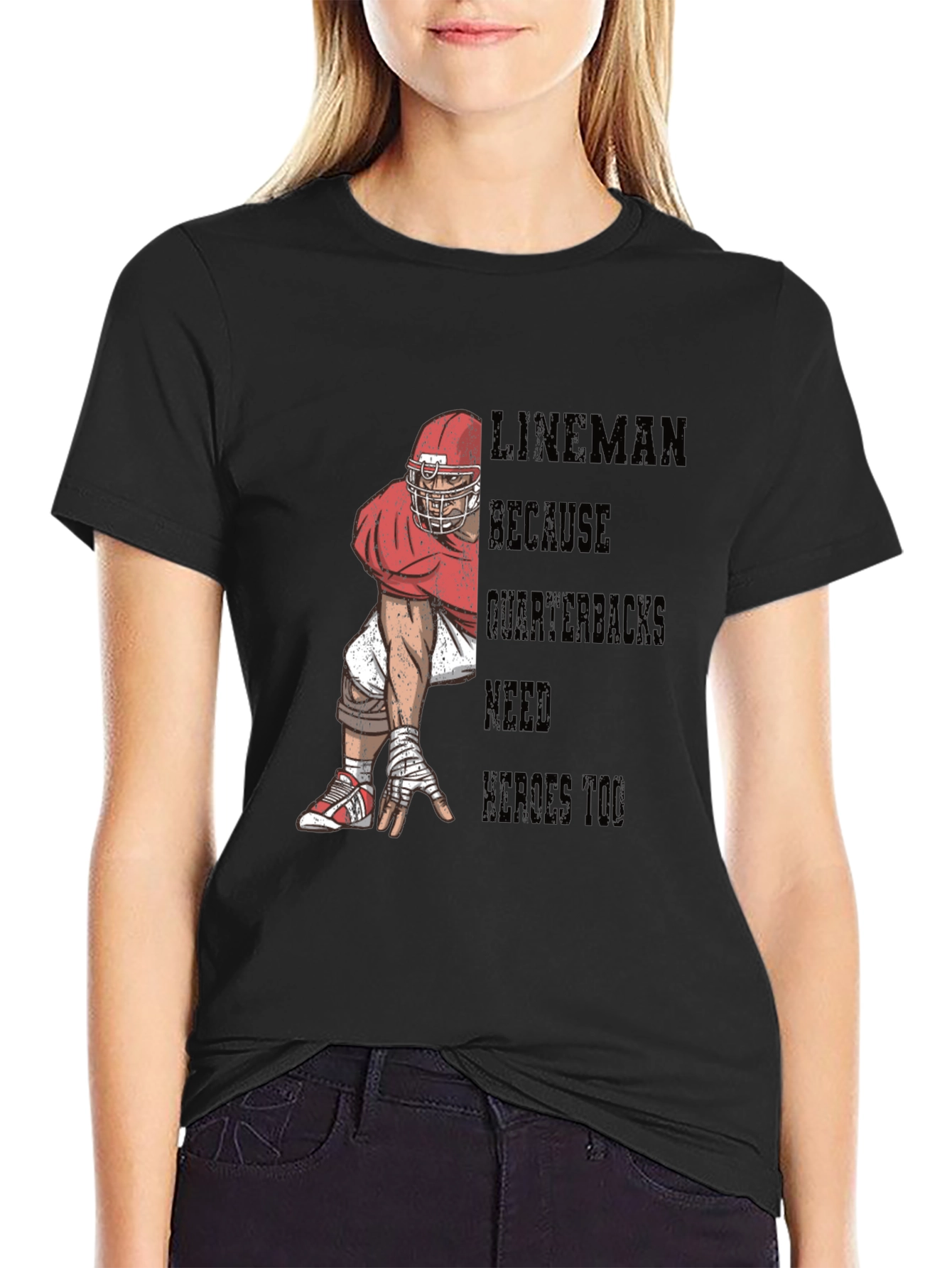 Lineman Hero Football T-Shirt