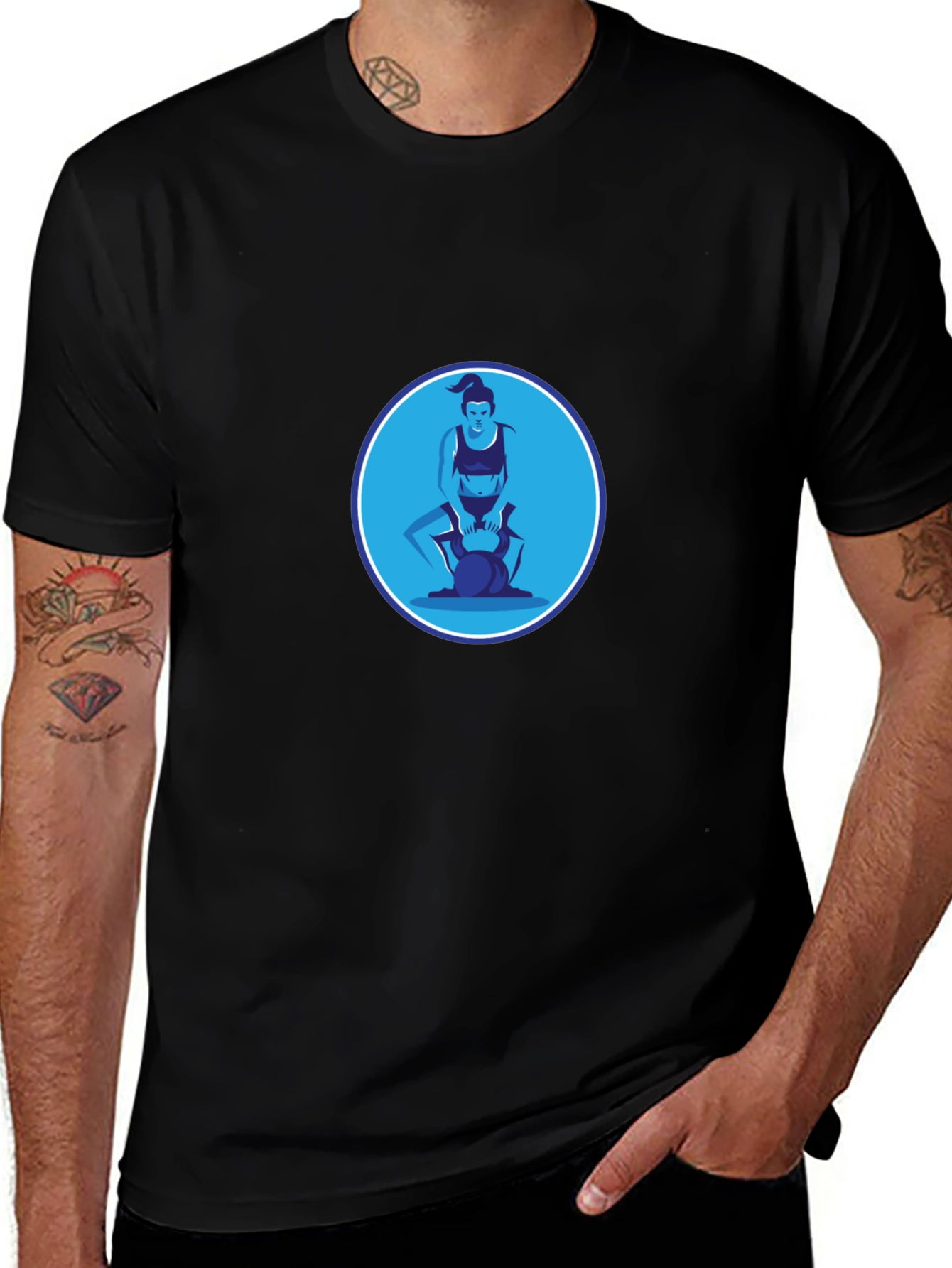 Workout Graphic Tee - Kettlebell Design