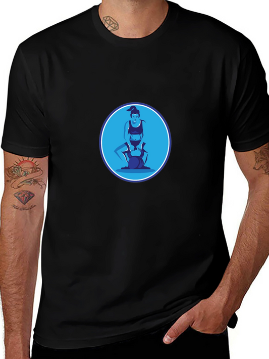 Workout Graphic Tee - Kettlebell Design