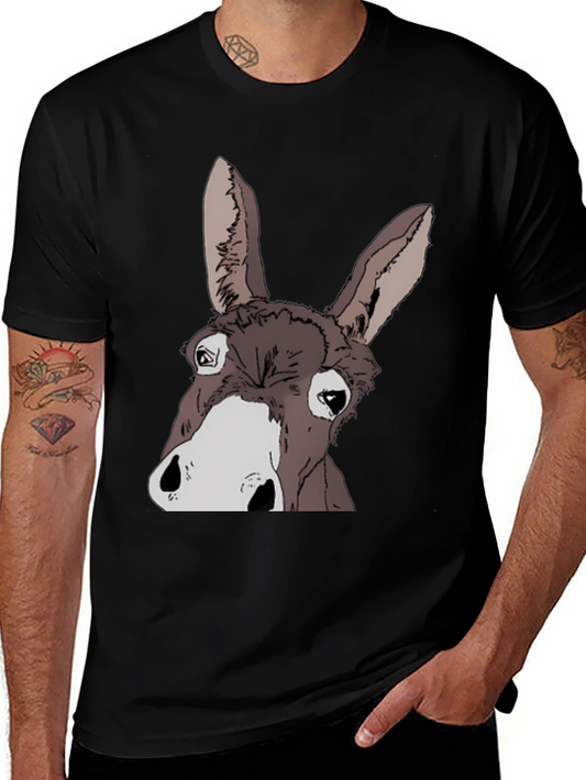 Funny Donkey Graphic T-Shirt - Black Cotton Tee
