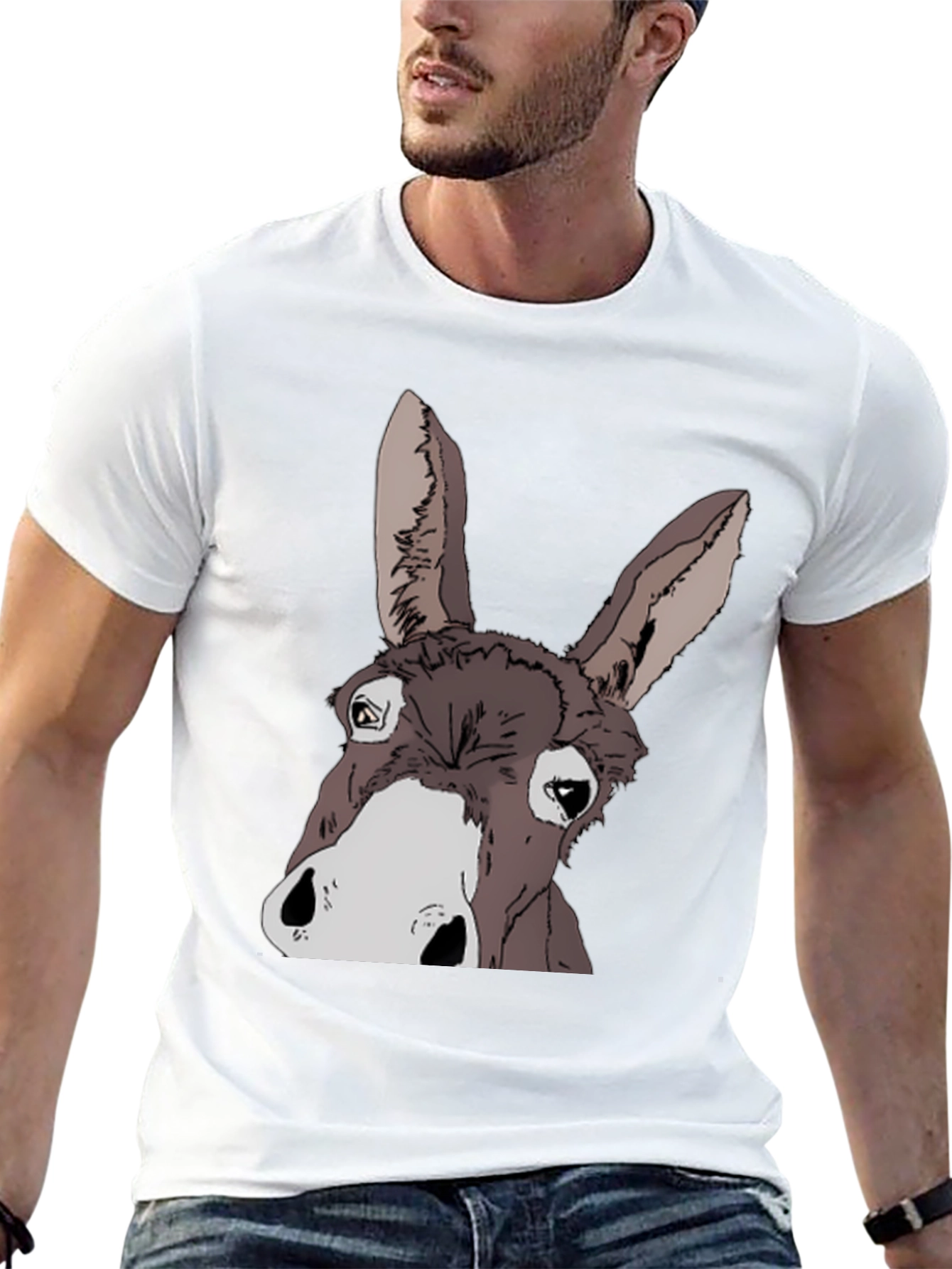 Funny Donkey Graphic T-Shirt - Black Cotton Tee