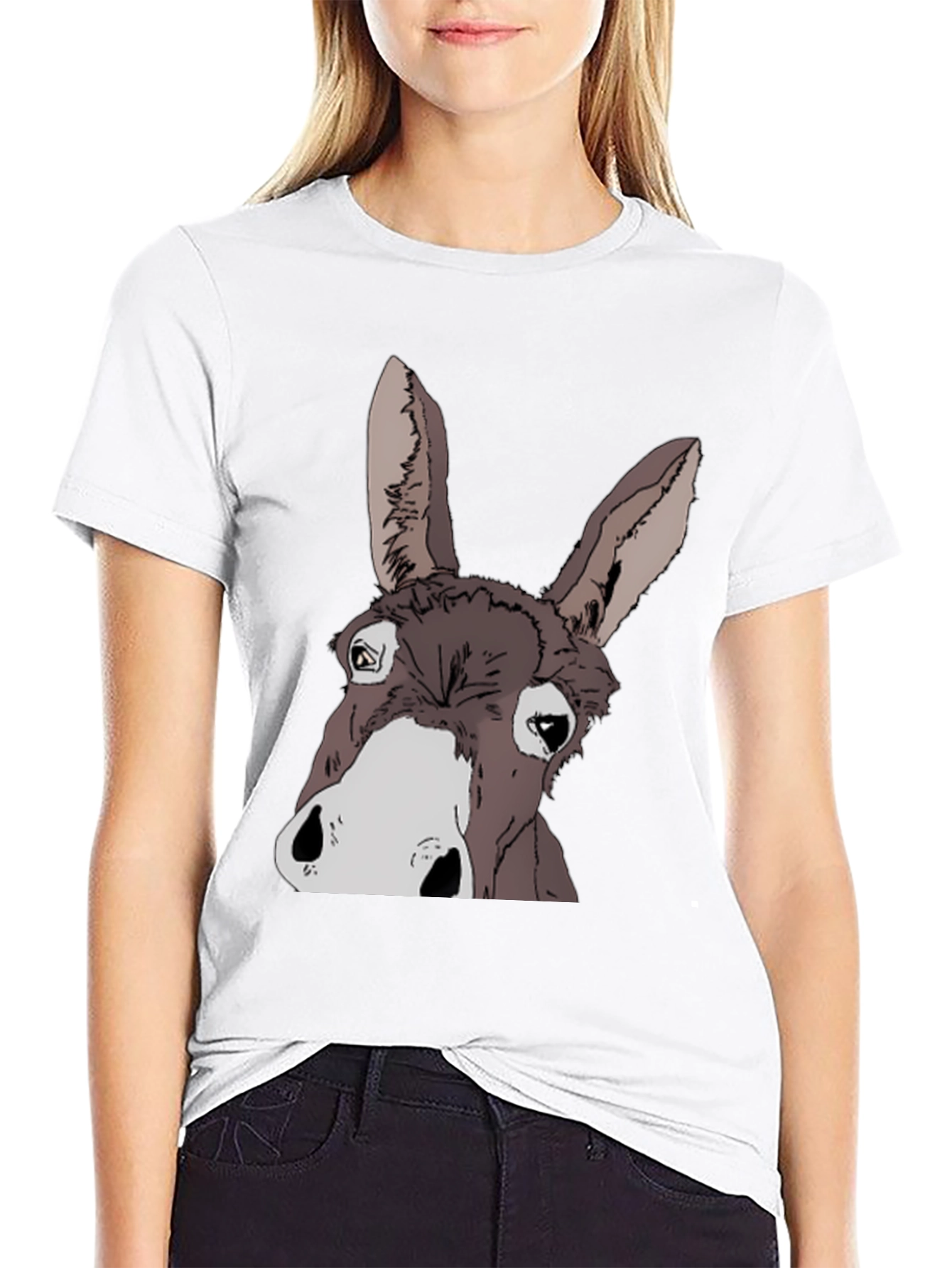 Funny Donkey Graphic T-Shirt - Black Cotton Tee
