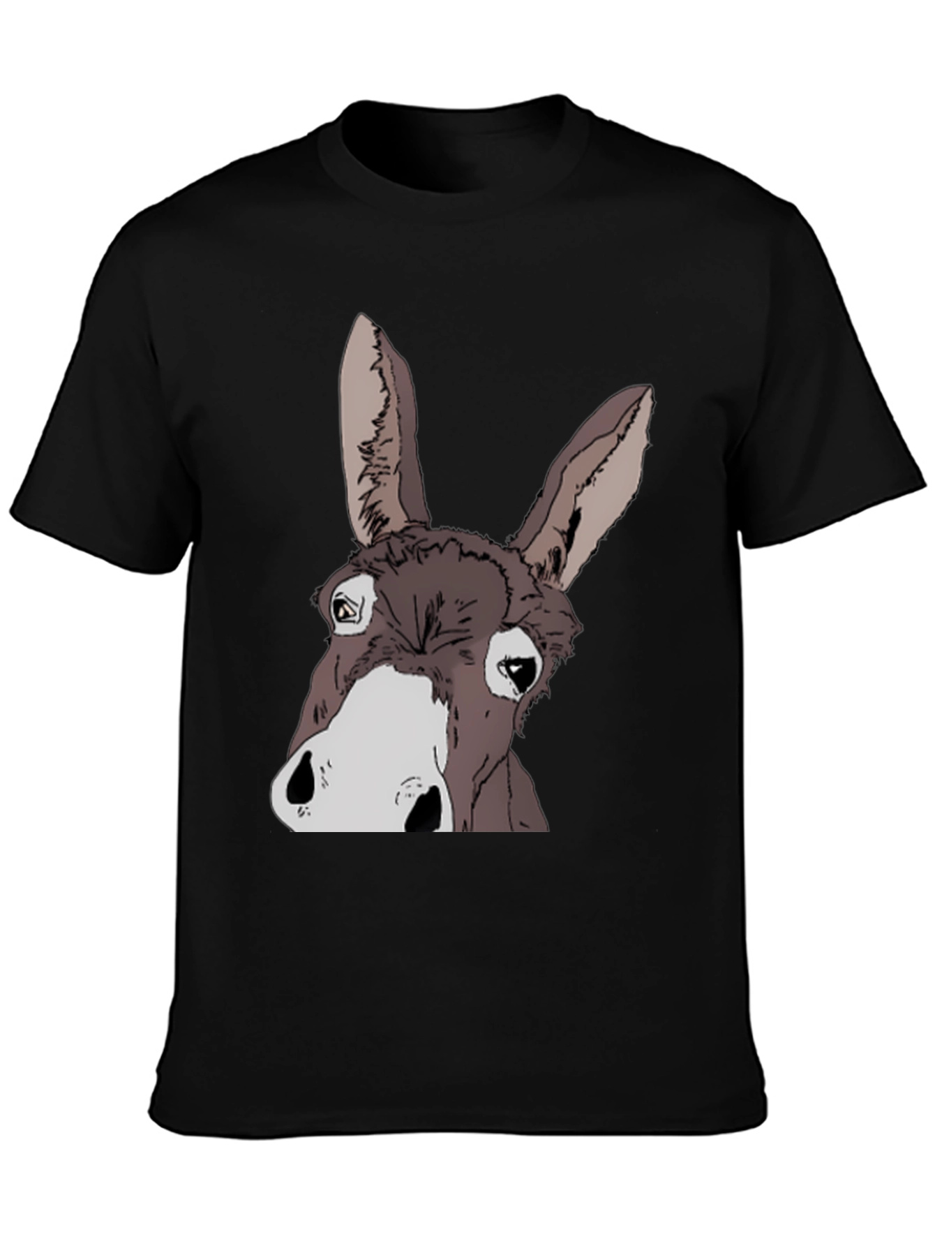Funny Donkey Graphic T-Shirt - Black Cotton Tee