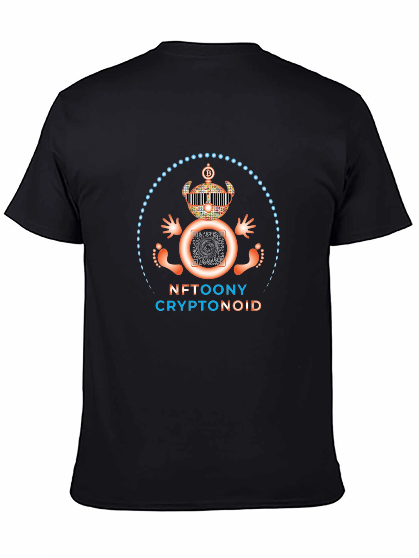 NFT Toony Cryptonoid Graphic Tee - Black