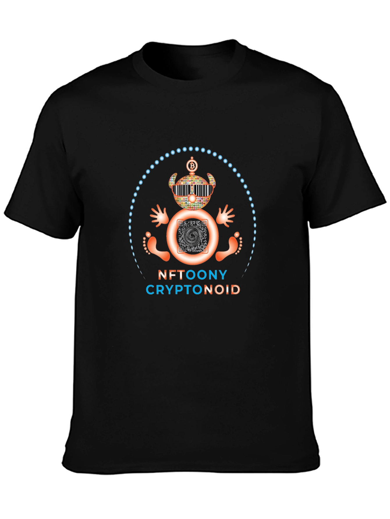 NFT Toony Cryptonoid Graphic Tee - Black