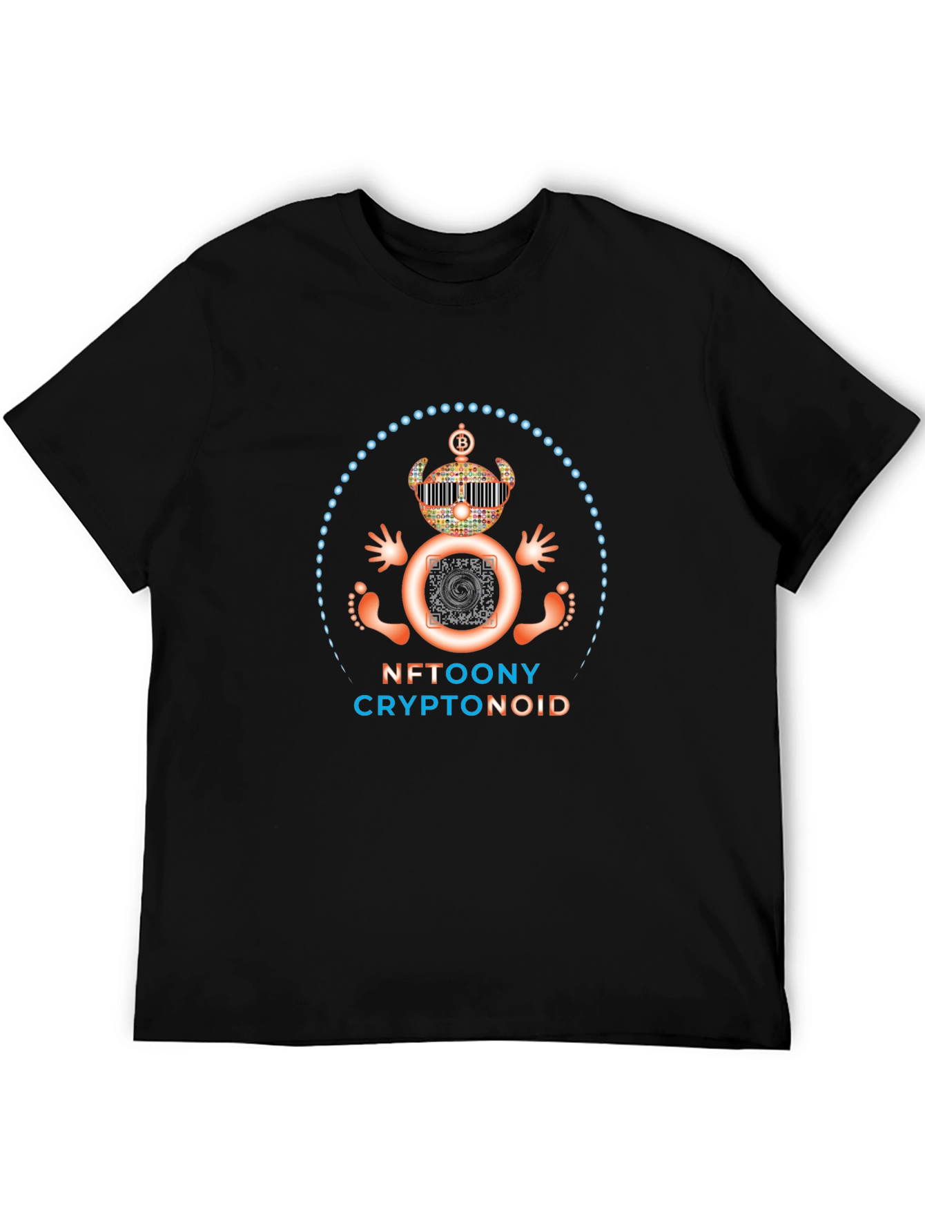 NFT Toony Cryptonoid Graphic Tee - Black