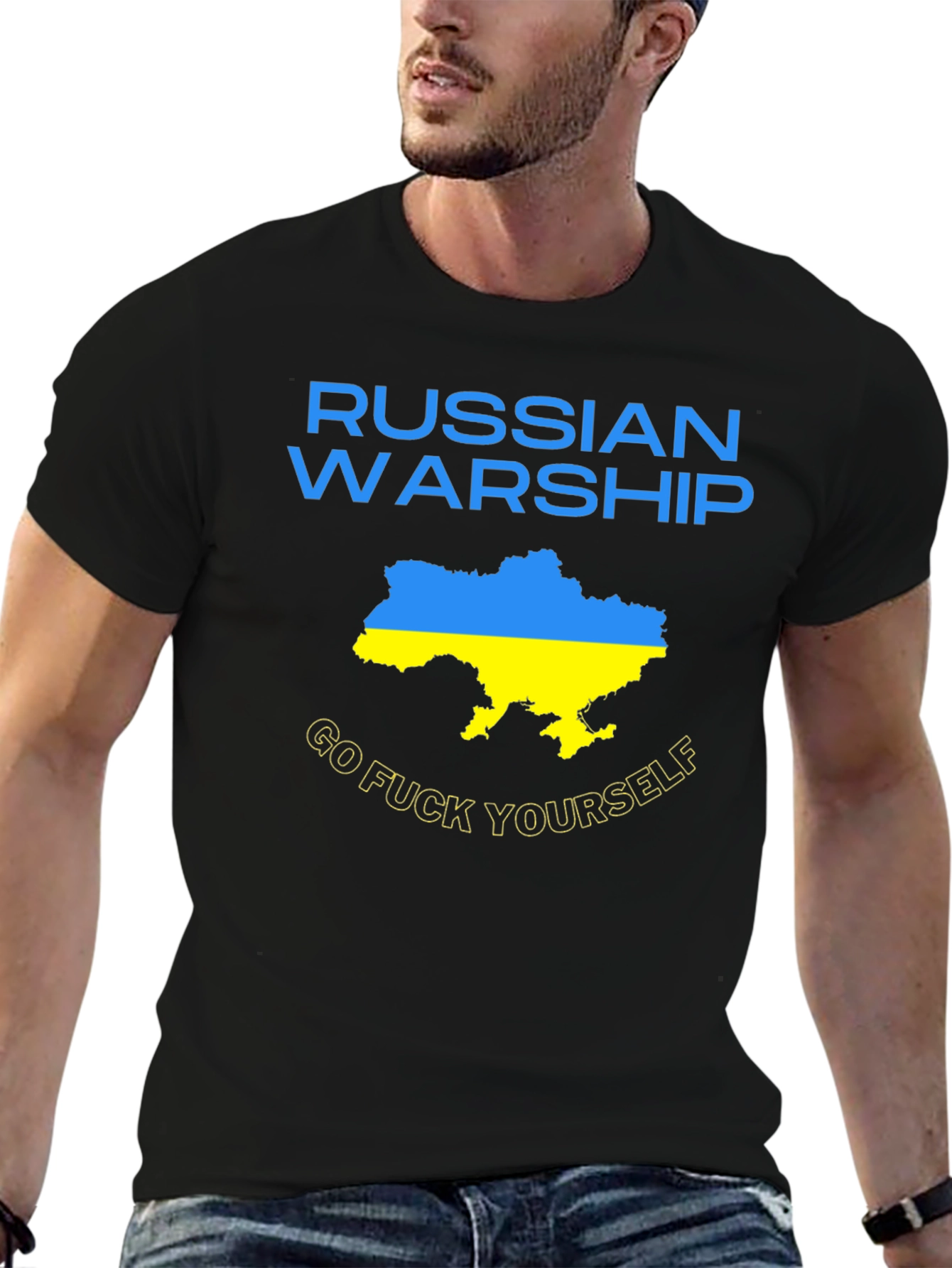Ukraine Pride Tee: Russian Warship Go F Yourself T-Shirt