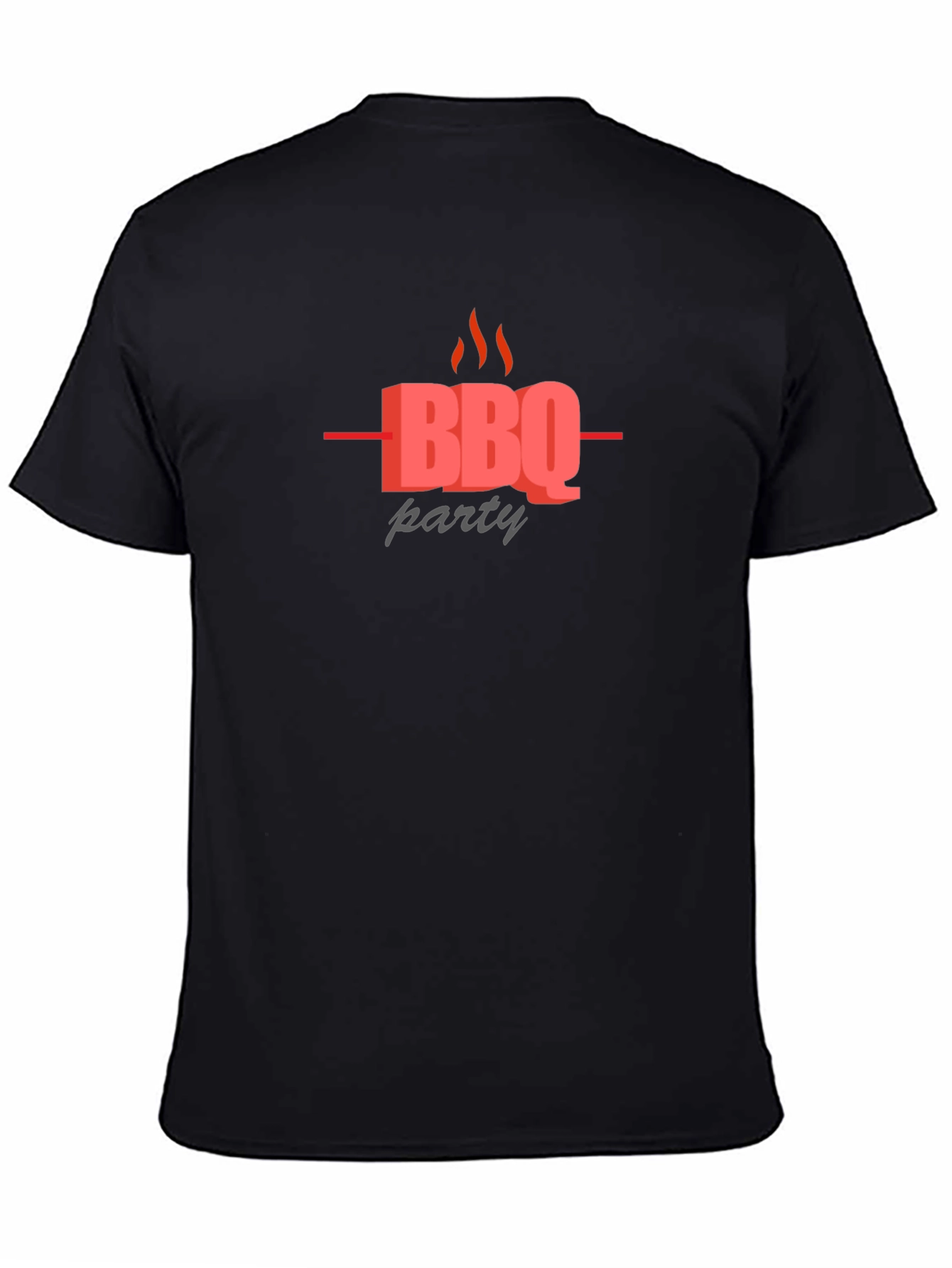 BBQ Party Graphic Black T-Shirt