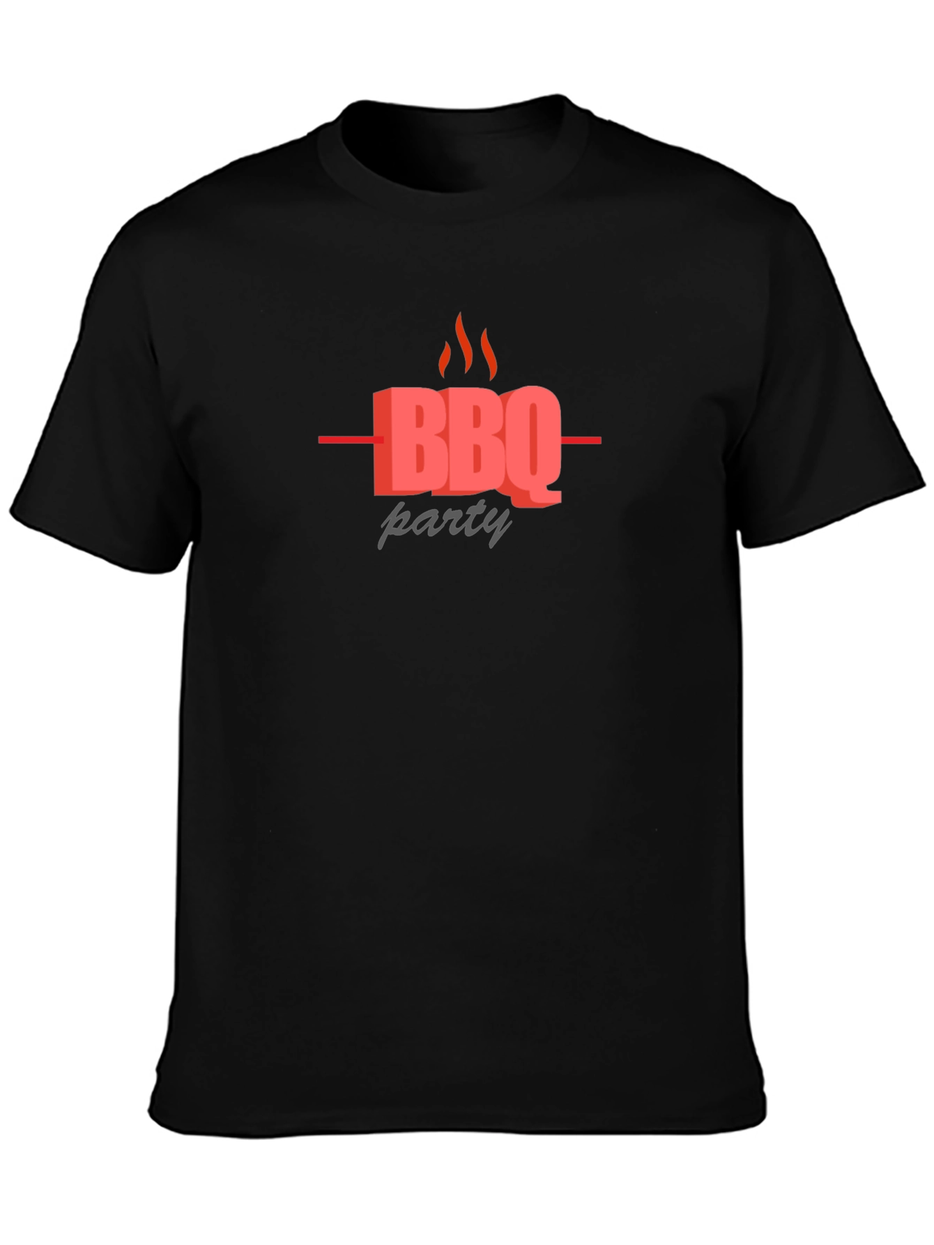 BBQ Party Graphic Black T-Shirt
