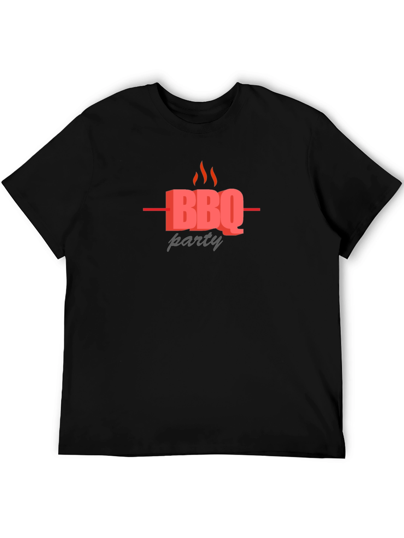BBQ Party Graphic Black T-Shirt