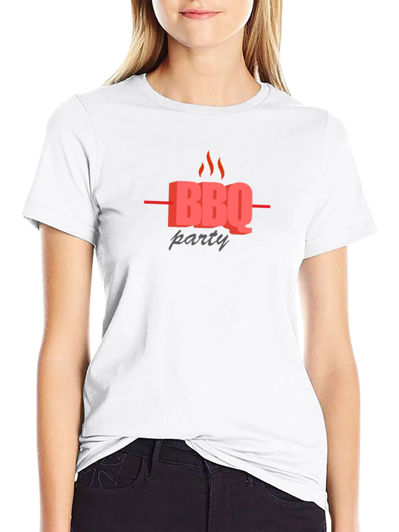BBQ Party Graphic Black T-Shirt