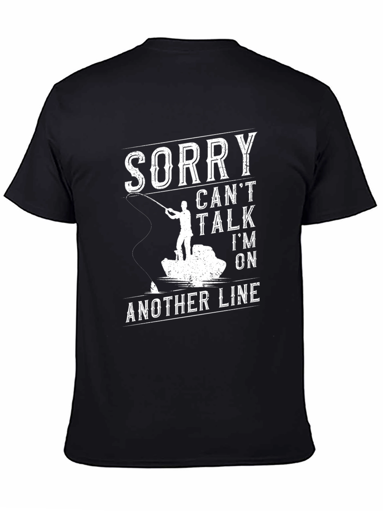 Sorry Cant Talk Fishing T-Shirt