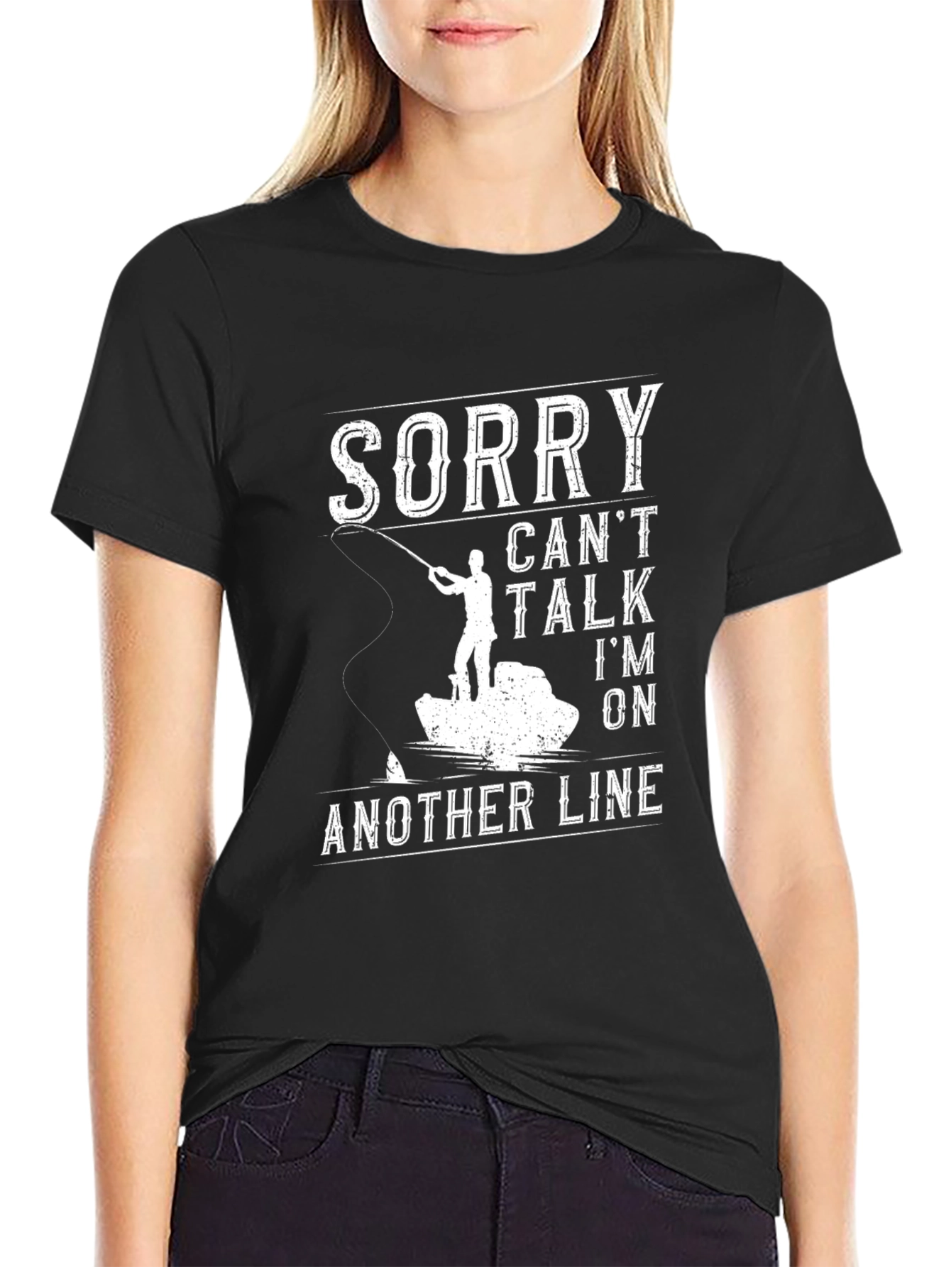 Sorry Cant Talk Fishing T-Shirt
