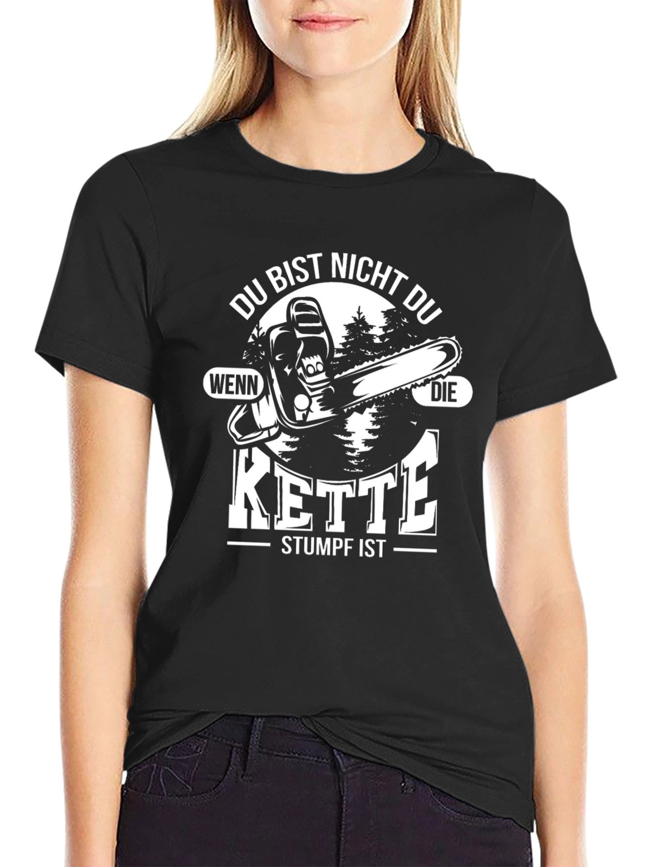 Funny Chainsaw Kette Stumpf T-Shirt