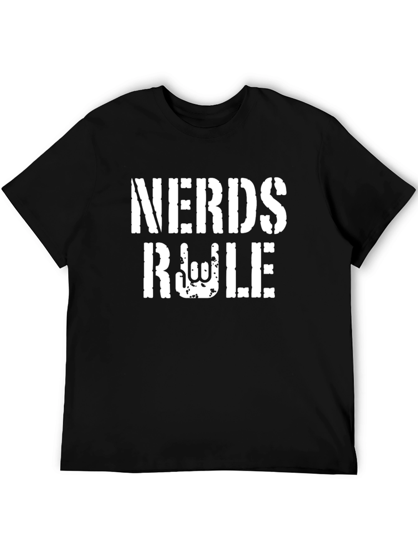 Nerds Rule Black Graphic Tee