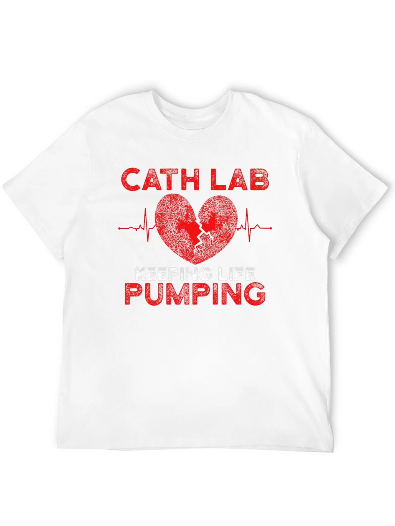 Cath Lab Heartbeat T-Shirt - Keeping Life Pumping