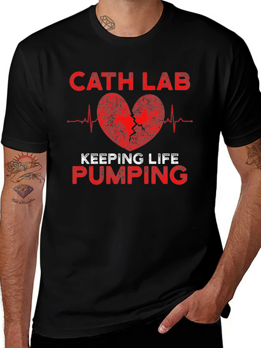 Cath Lab Heartbeat T-Shirt - Keeping Life Pumping