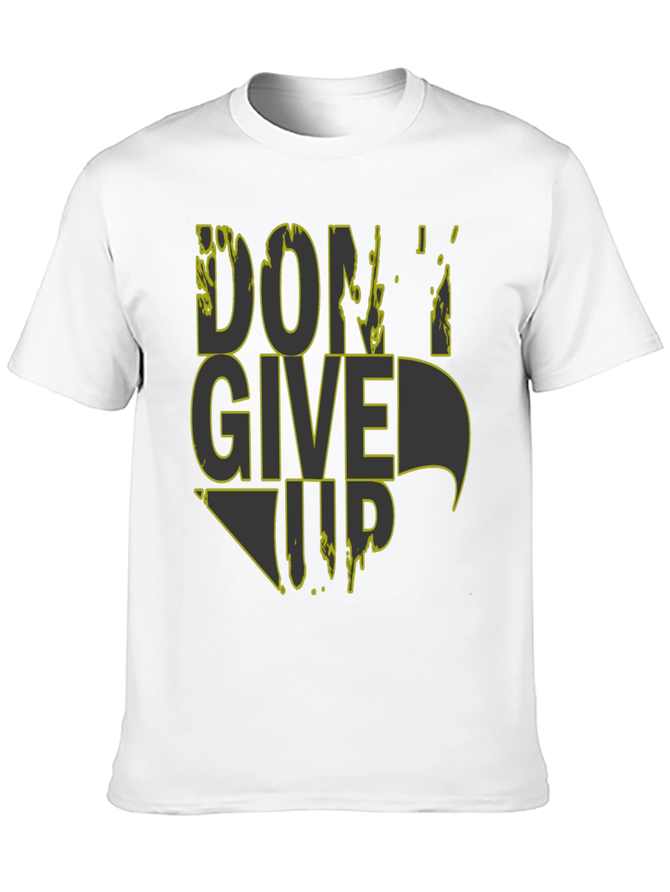 Dont Give Up Graphic Tee - Mens Black T-Shirt