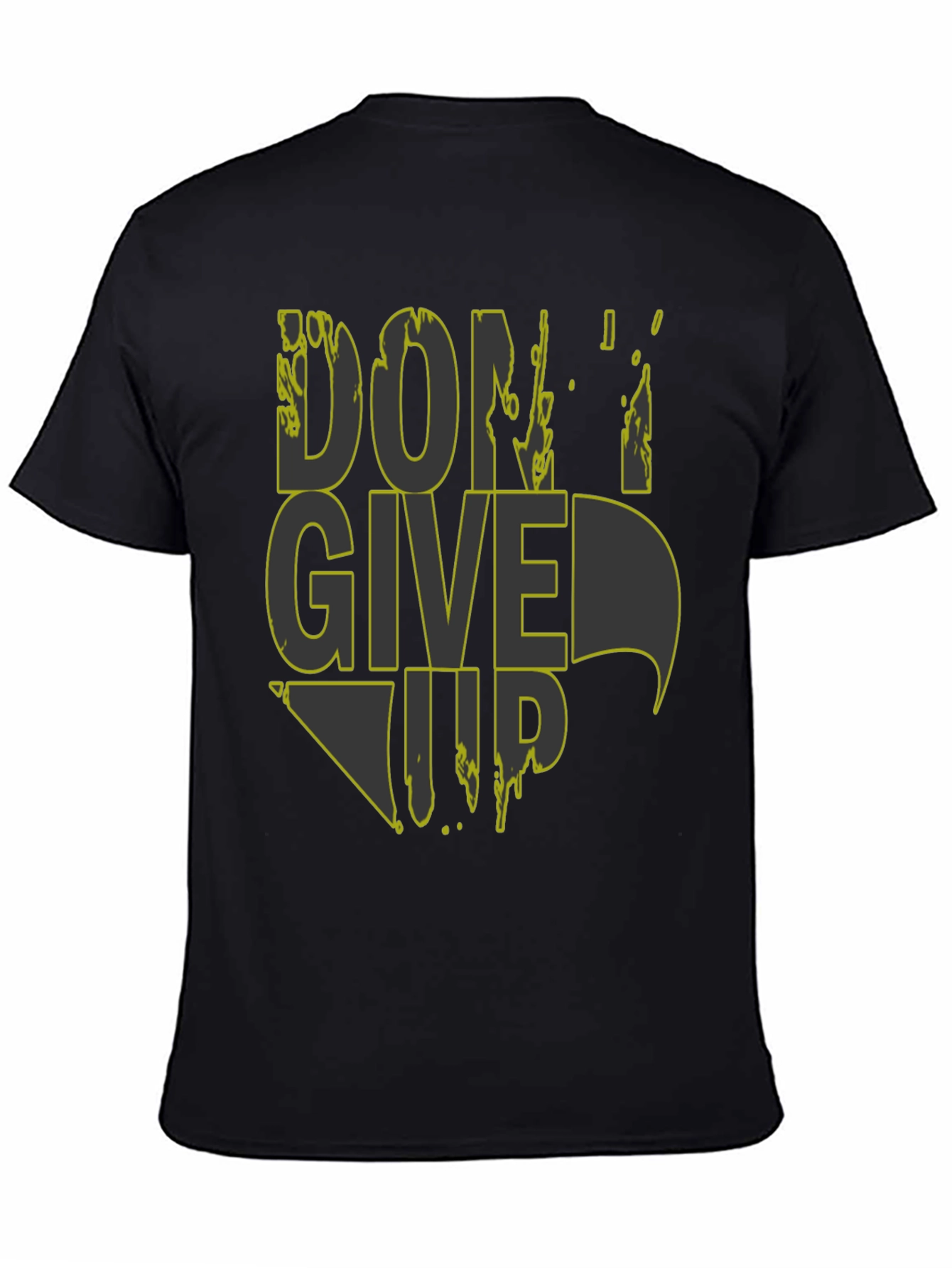 Dont Give Up Graphic Tee - Mens Black T-Shirt