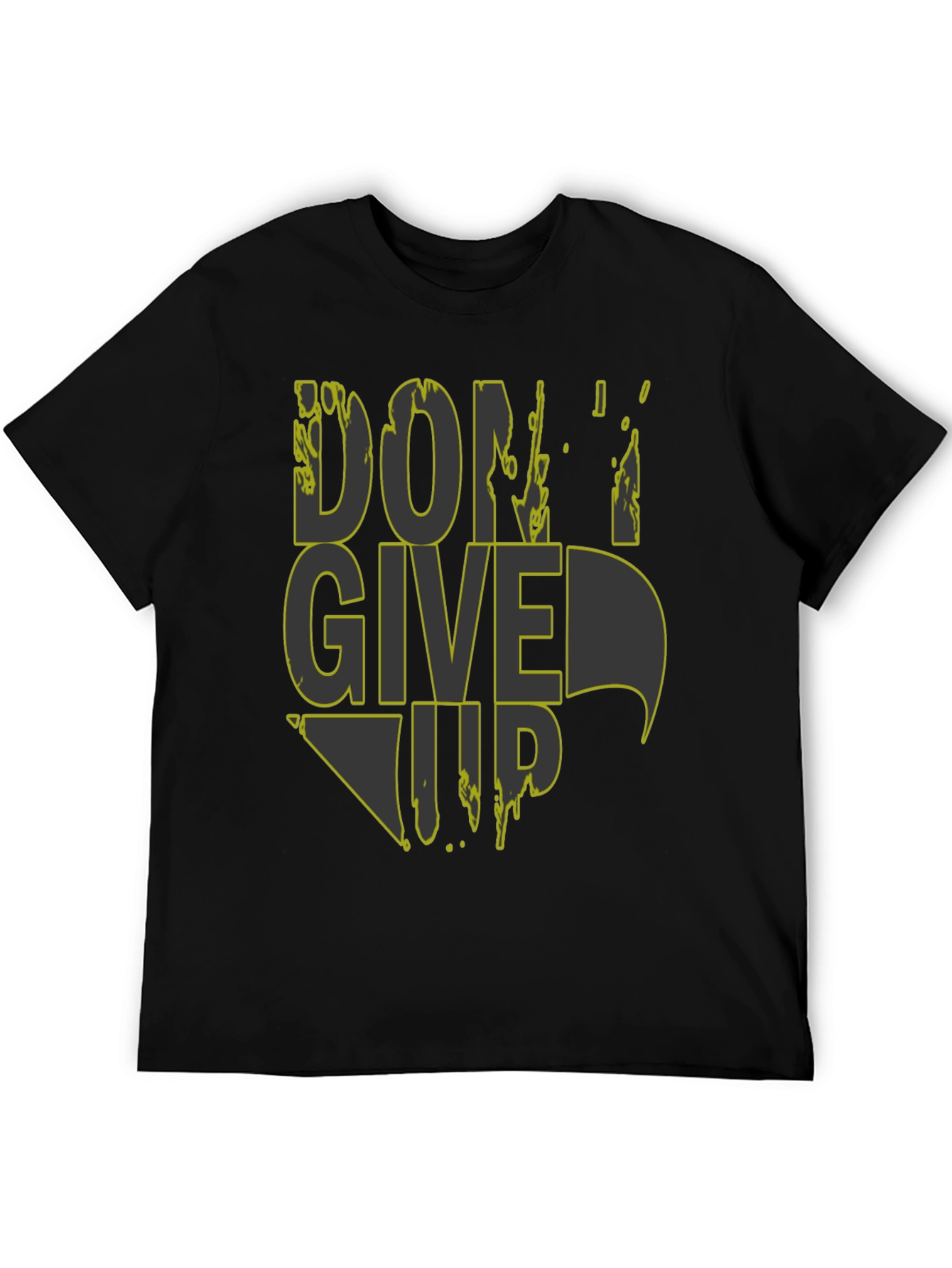 Dont Give Up Graphic Tee - Mens Black T-Shirt