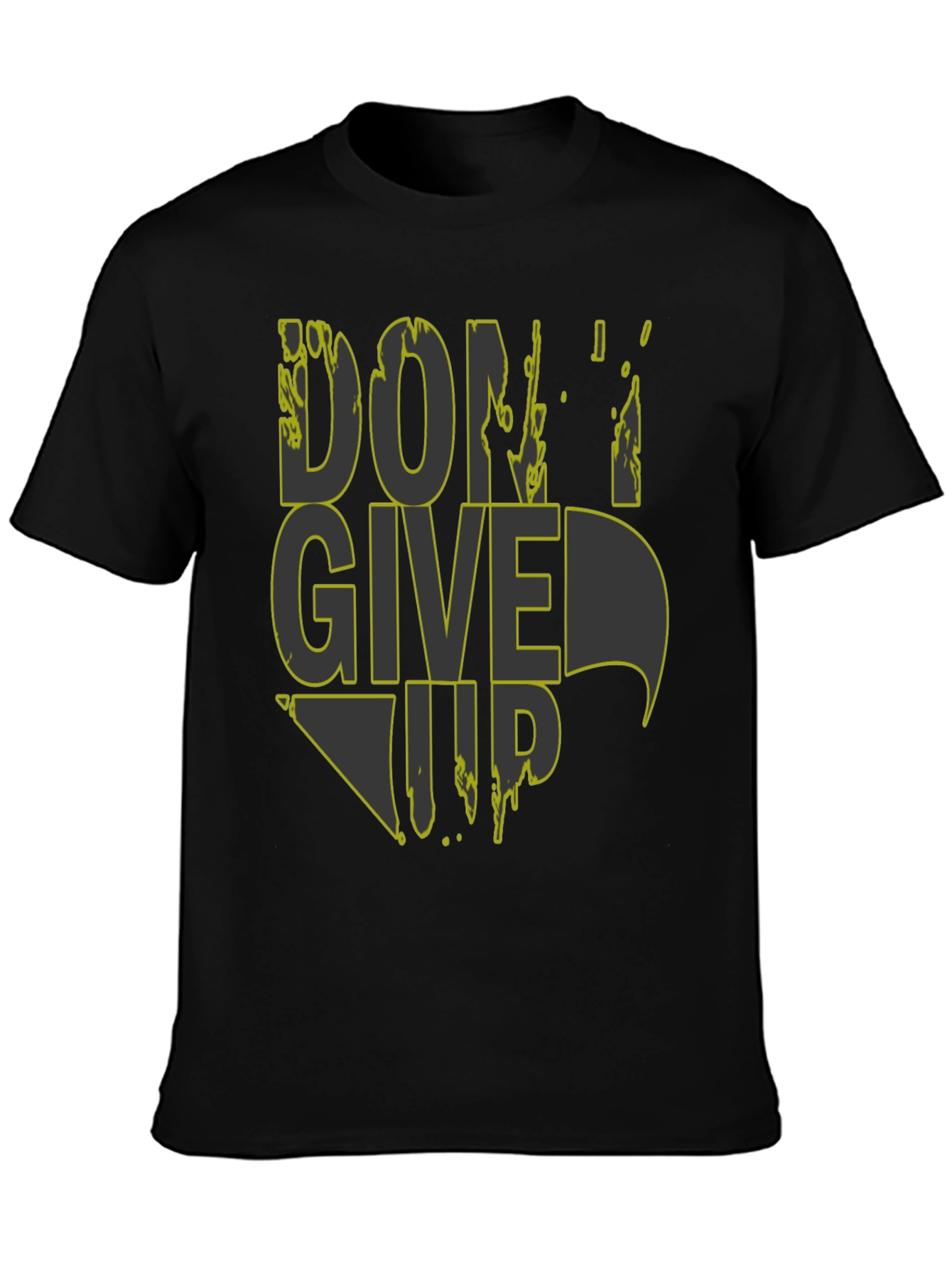 Dont Give Up Graphic Tee - Mens Black T-Shirt