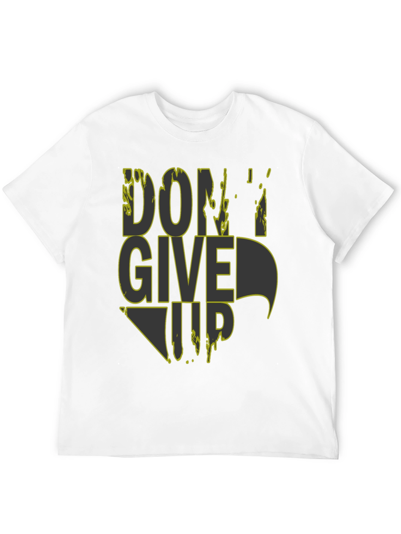 Dont Give Up Graphic Tee - Mens Black T-Shirt