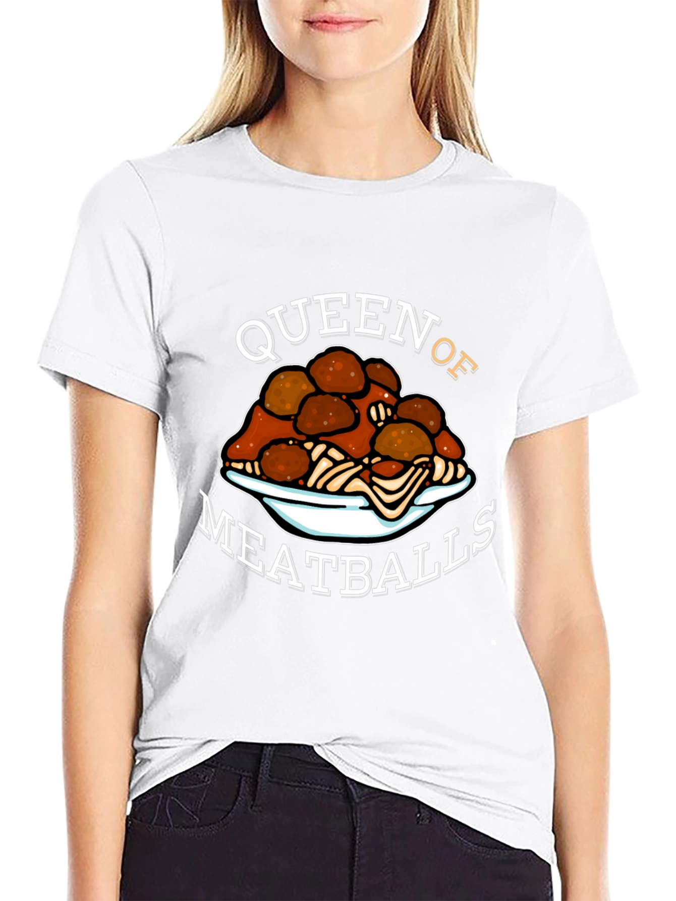 Queen of Meatballs T-Shirt - Funny Foodie Tee