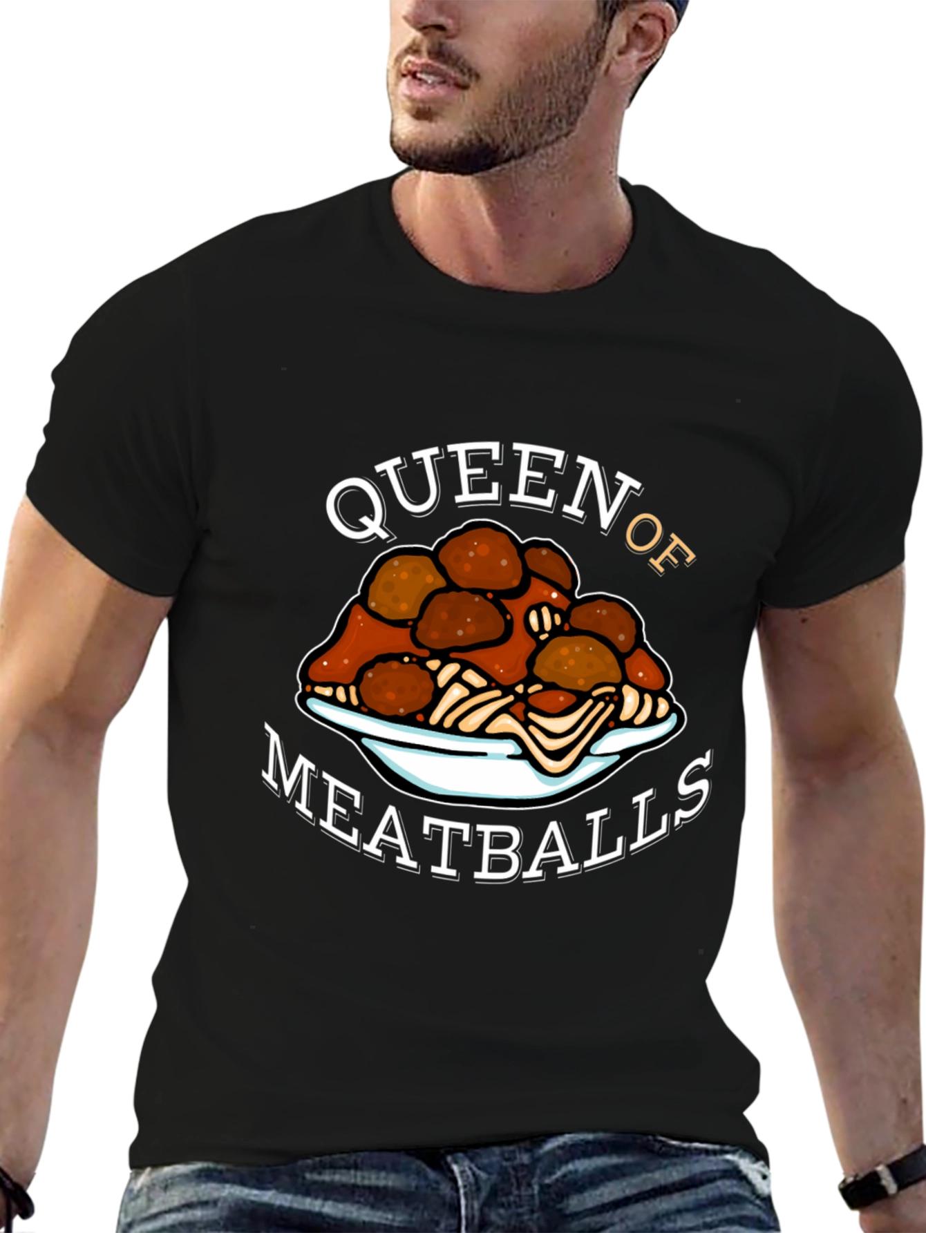 Queen of Meatballs T-Shirt - Funny Foodie Tee