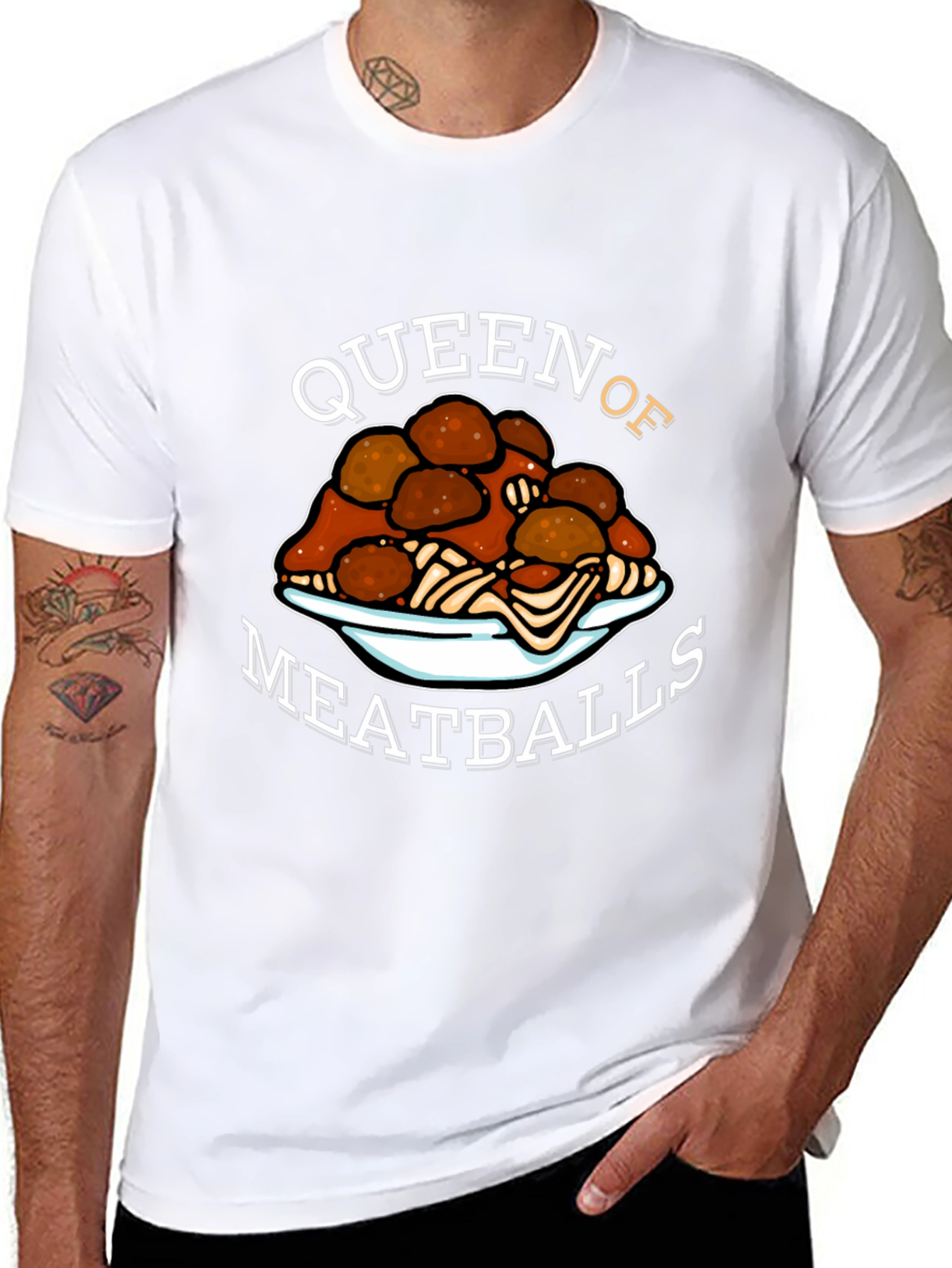Queen of Meatballs T-Shirt - Funny Foodie Tee