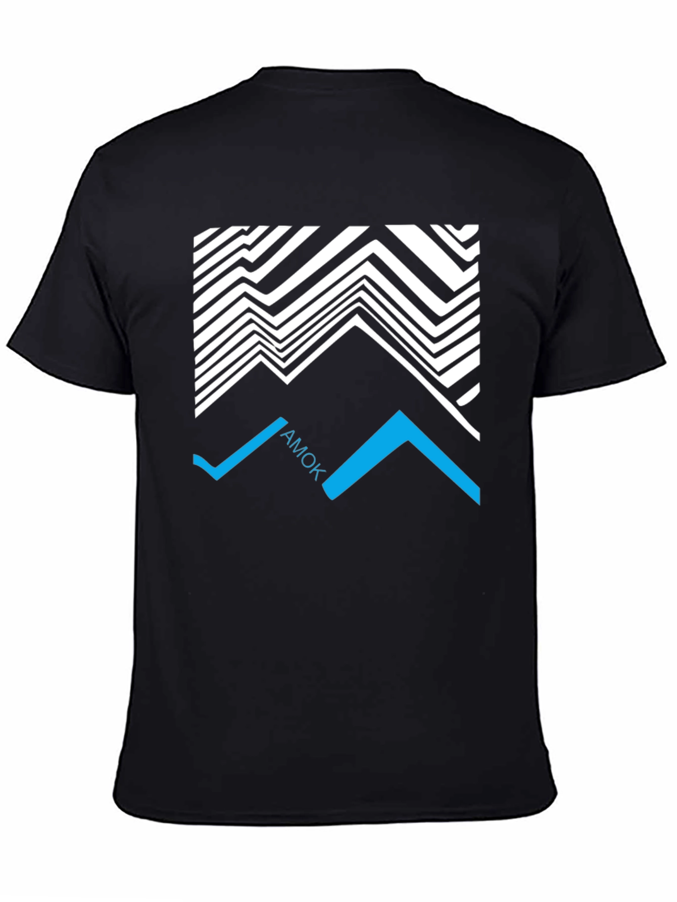 Geometric AMOK Graphic Tee - Black