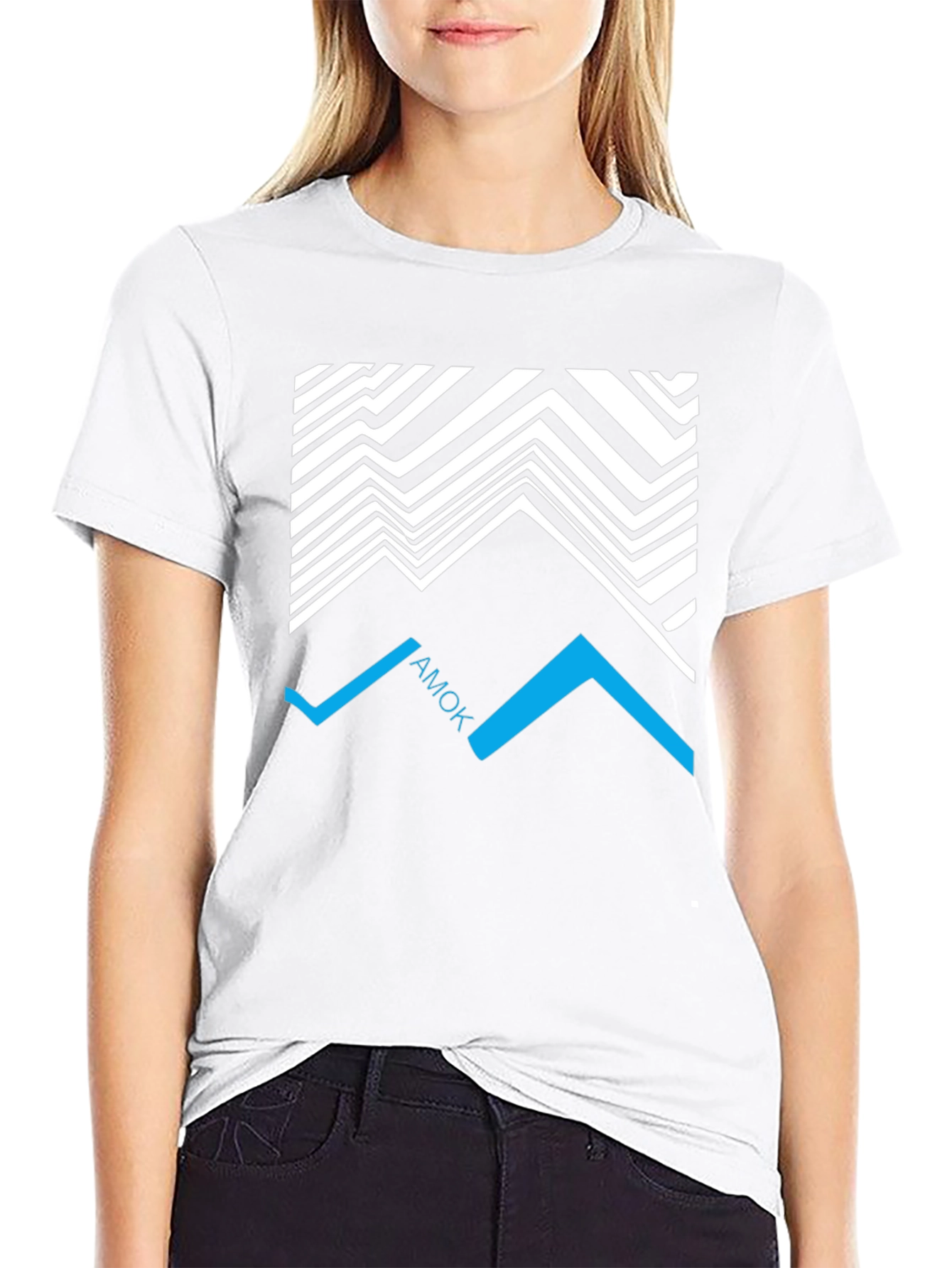 Geometric AMOK Graphic Tee - Black