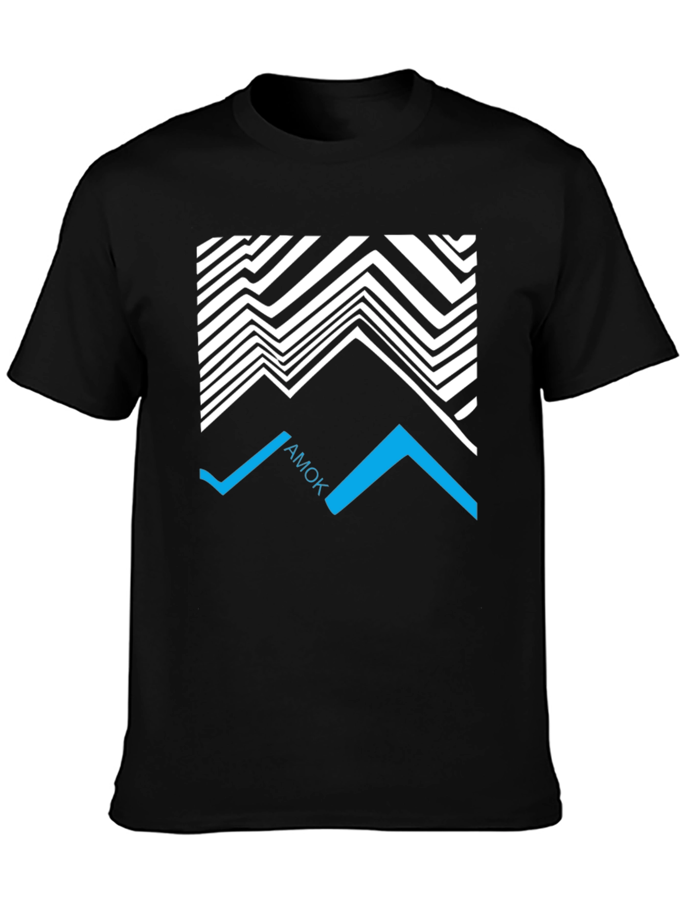 Geometric AMOK Graphic Tee - Black
