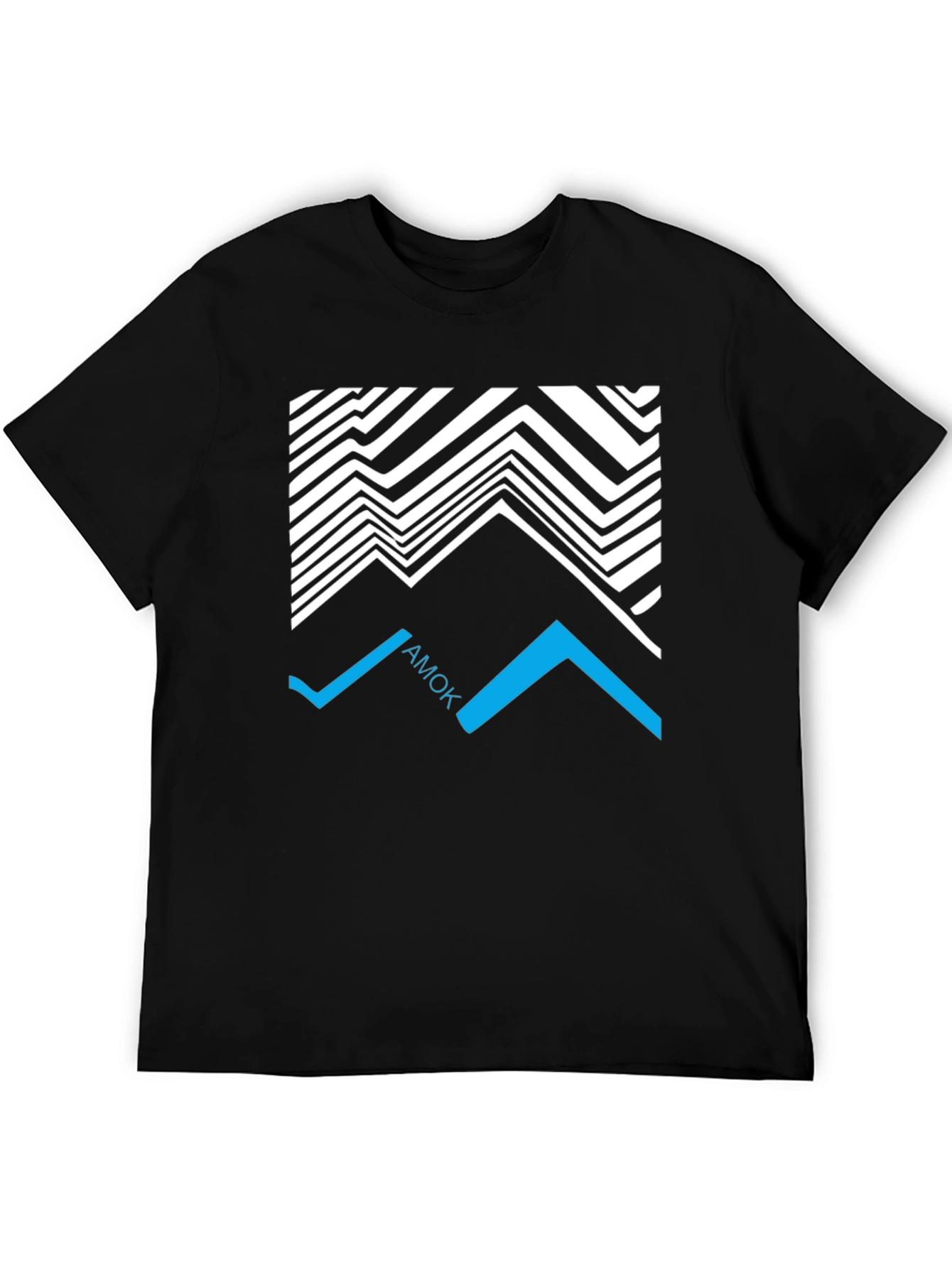 Geometric AMOK Graphic Tee - Black