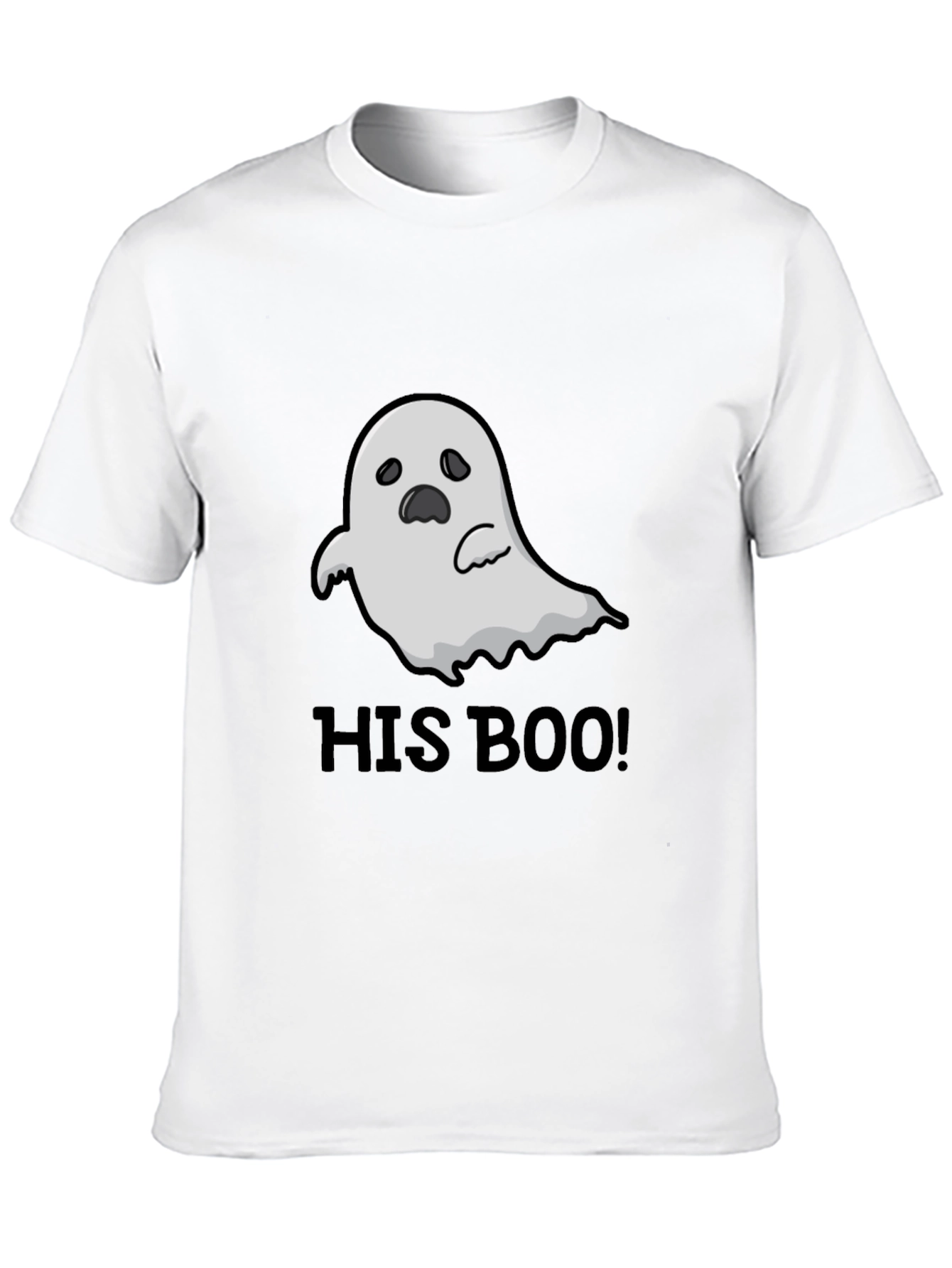 His Boo! Ghost Graphic Black T-Shirt