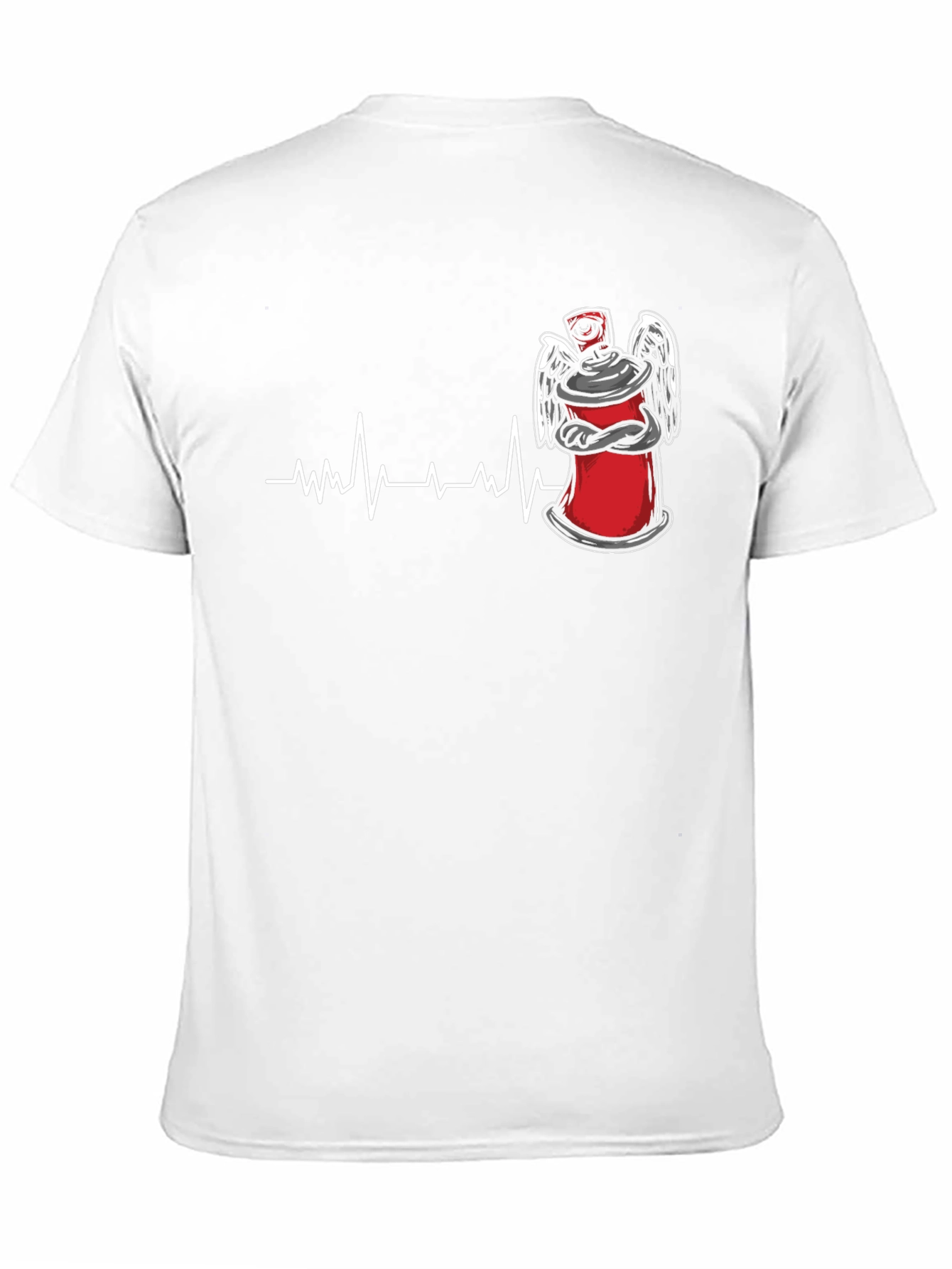 Spray Can Heartbeat Graphic Tee - Street Art Style