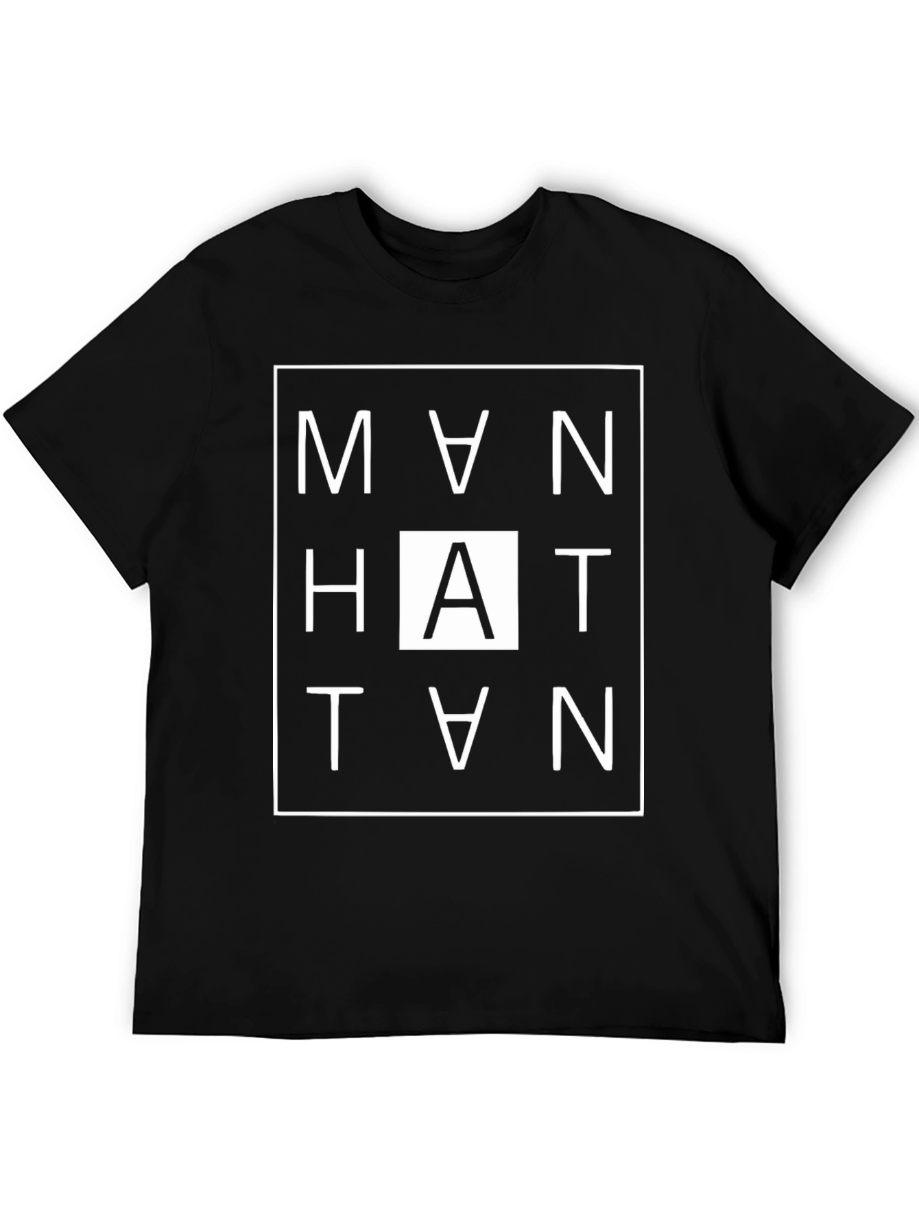 Manhattan Graphic Tee - Modern Black T-Shirt