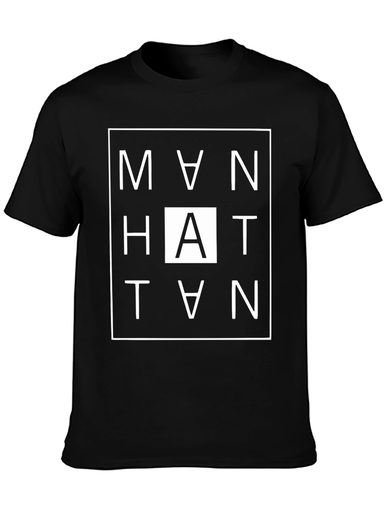 Manhattan Graphic Tee - Modern Black T-Shirt