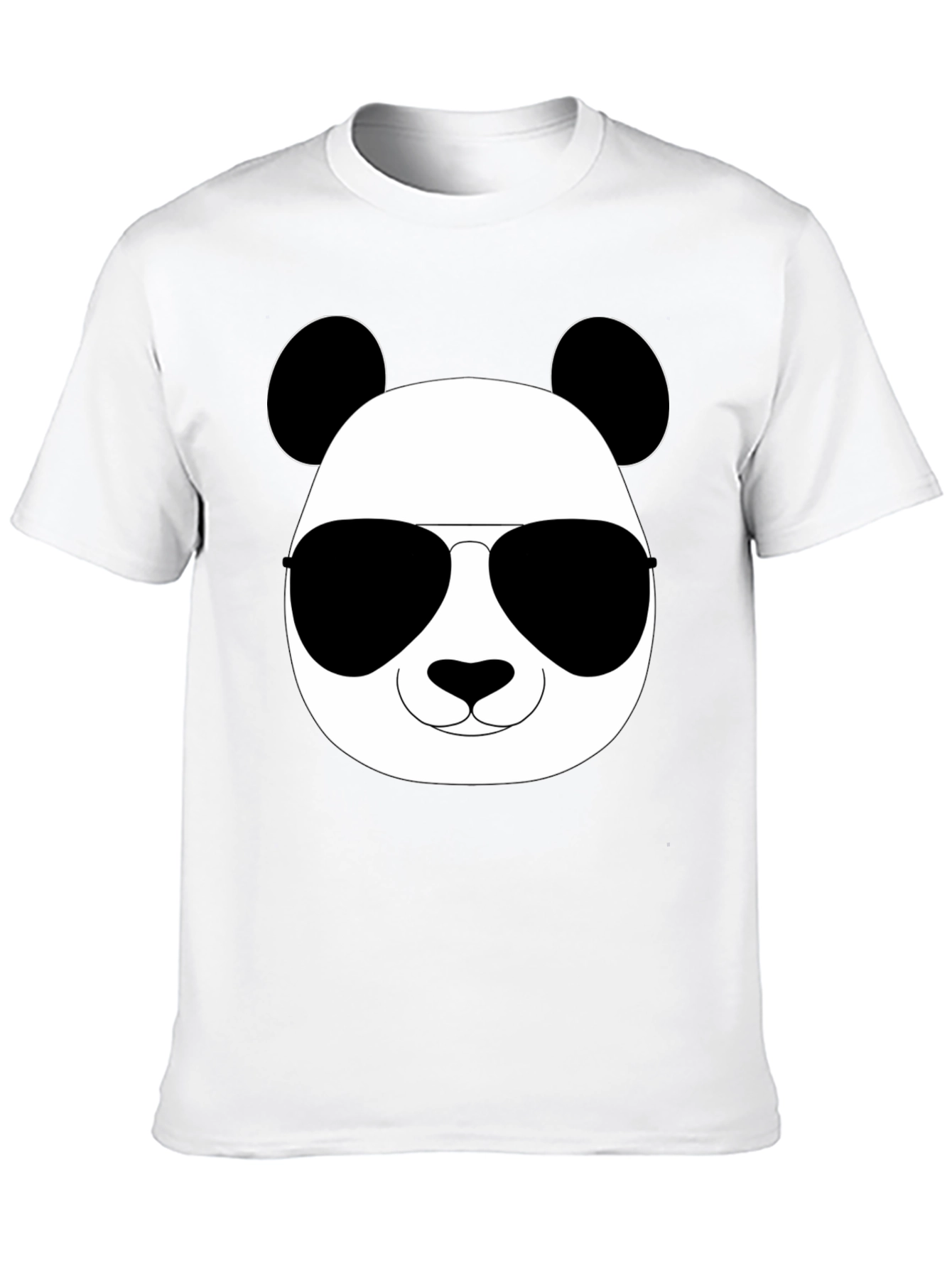 Cool Panda Graphic Tee - Black Cotton Blend